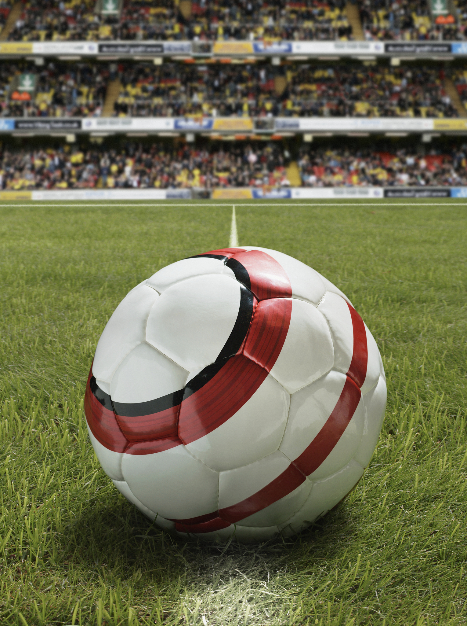 soccer ball in stadium
