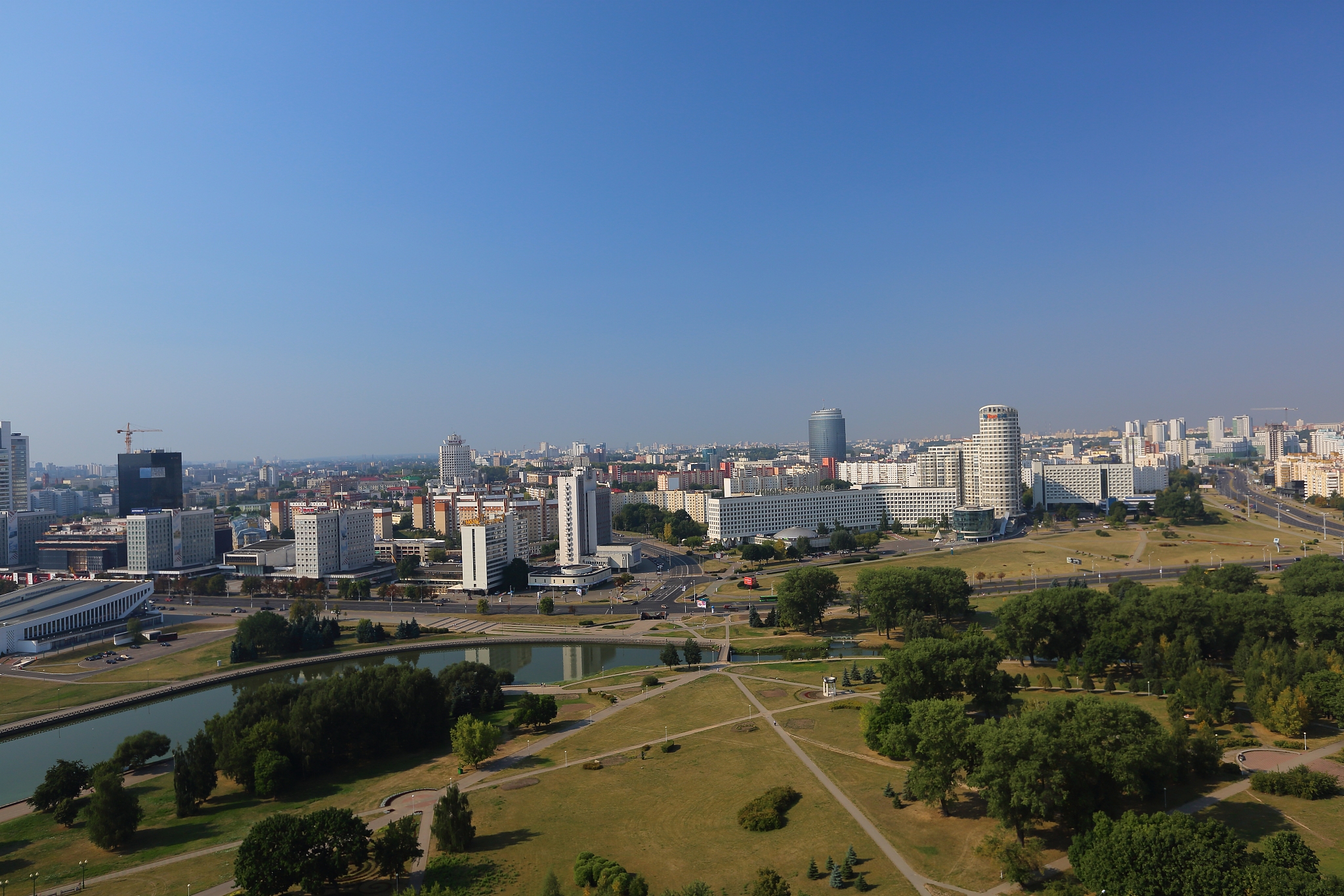 view from the observation deck in minsk