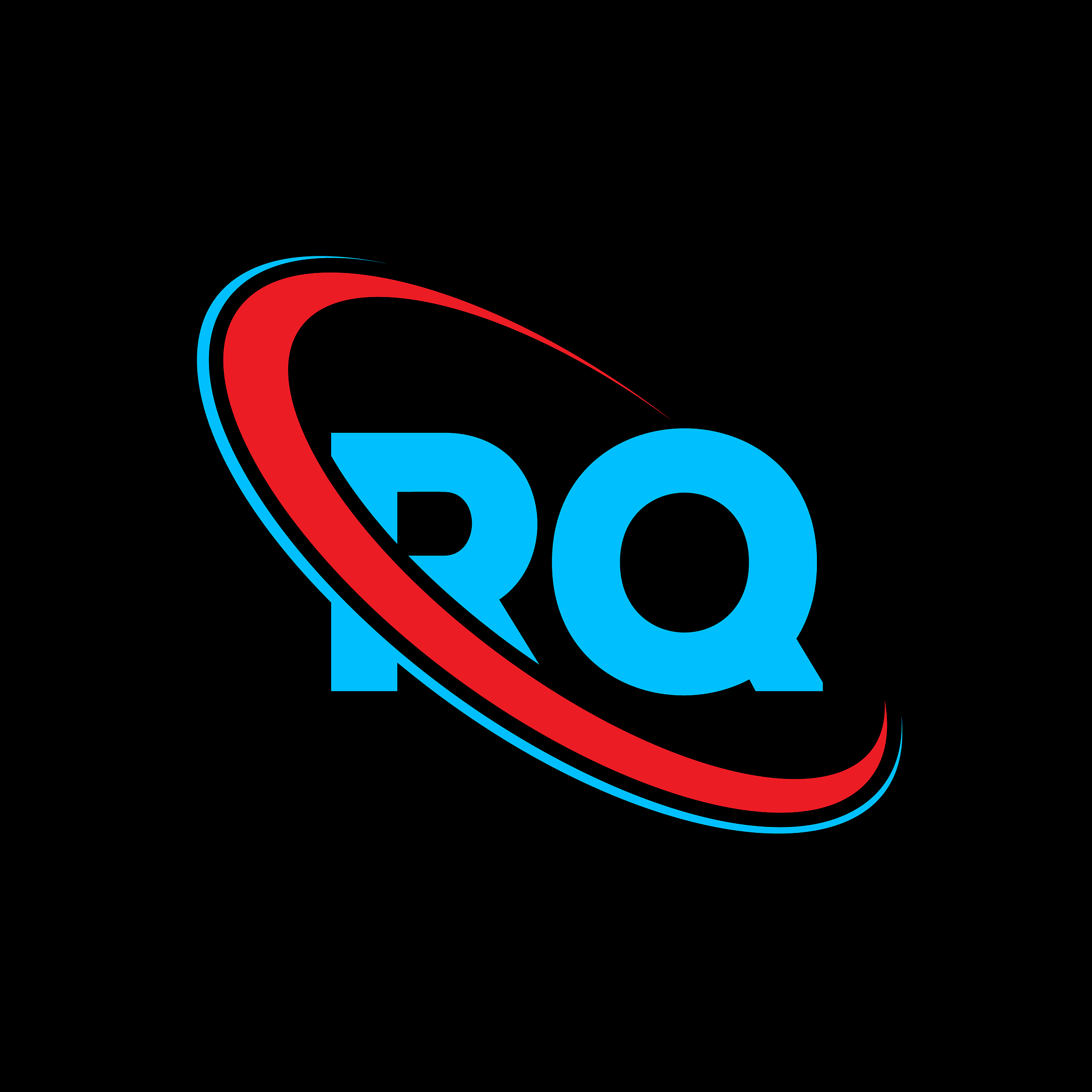 rq r q letter logo design initial letter rq