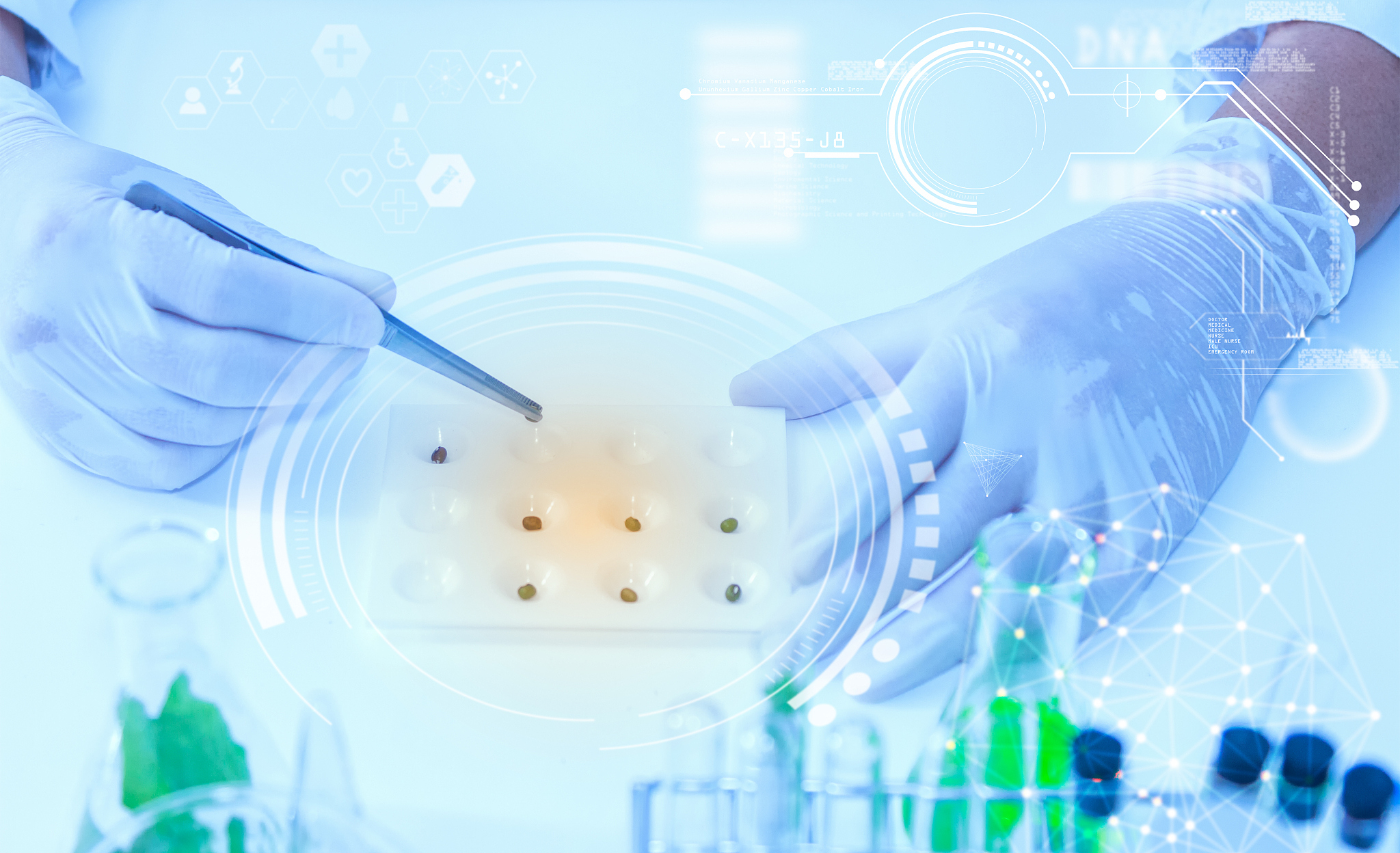 science, biology, ecology, research and science concept.