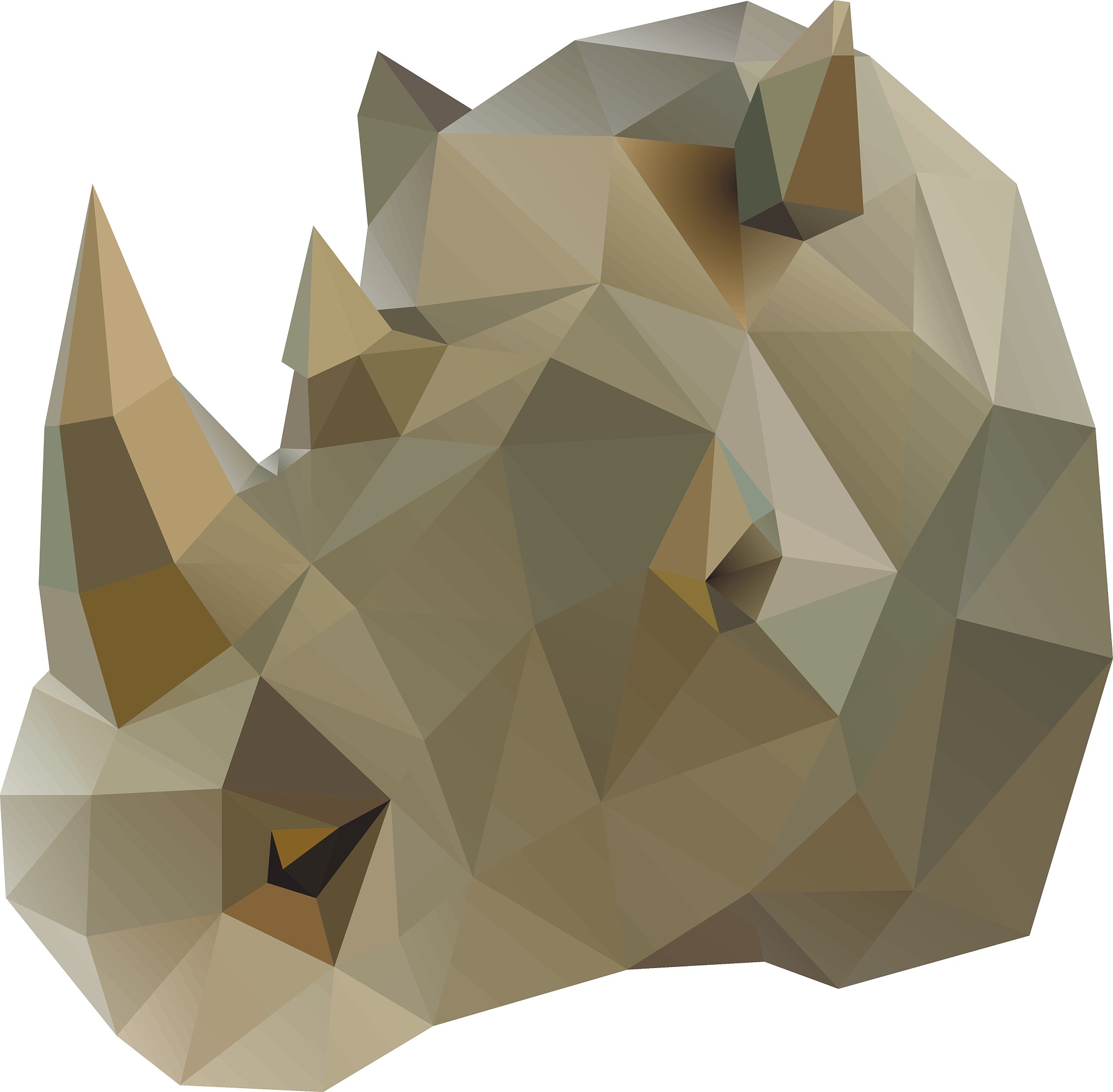 low poly illustration. rhino