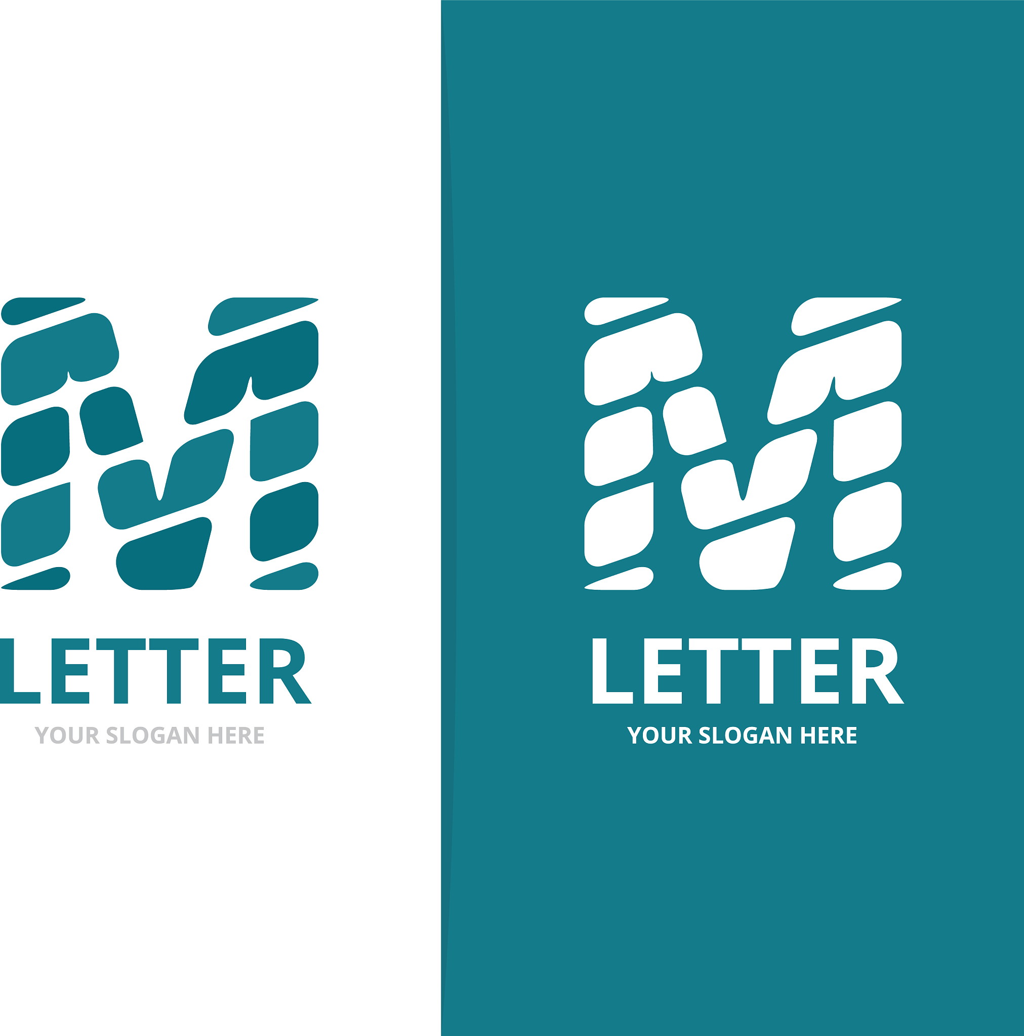 unique letter m logo design template