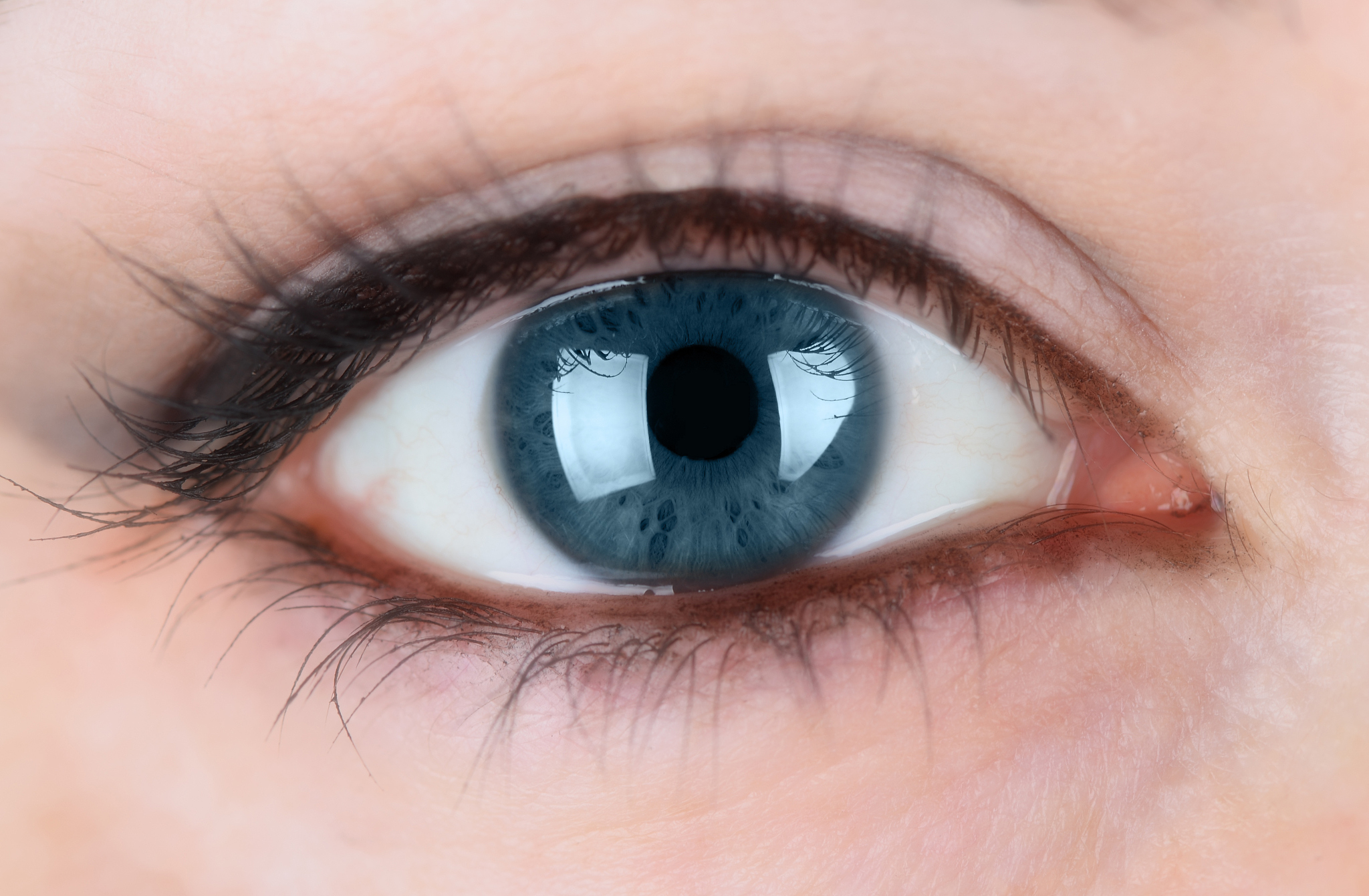 close-up of human eye
