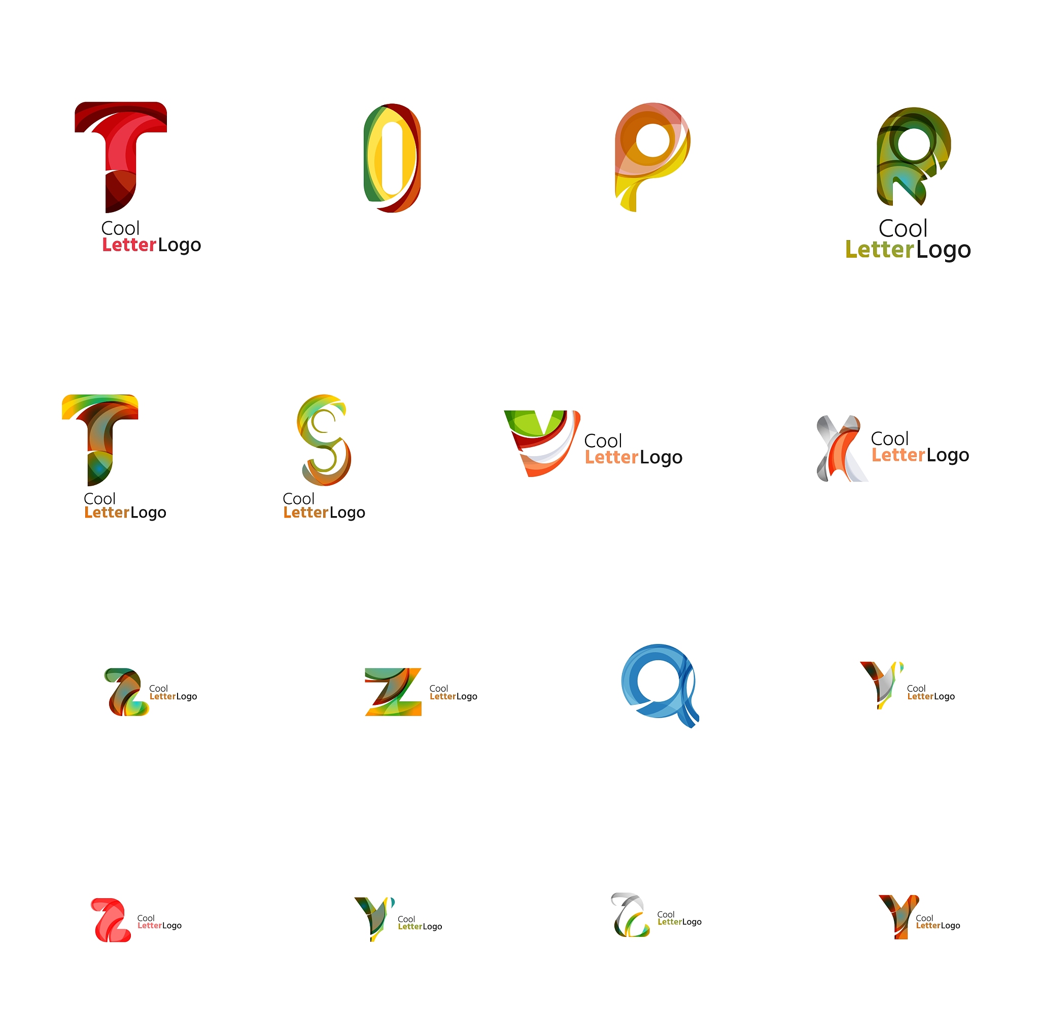 set of universal company logo ideas business icon