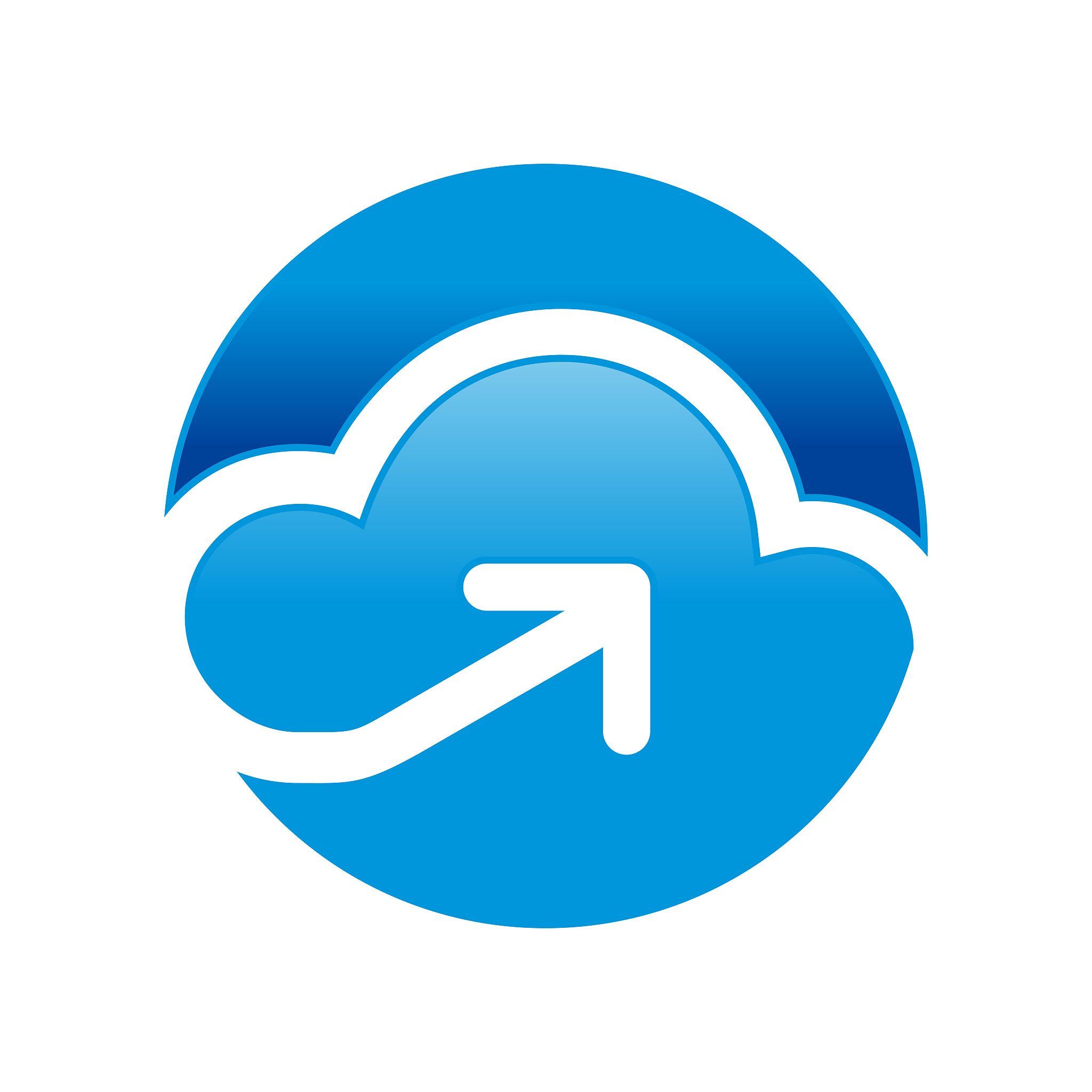 cloud storage access circular symbol design