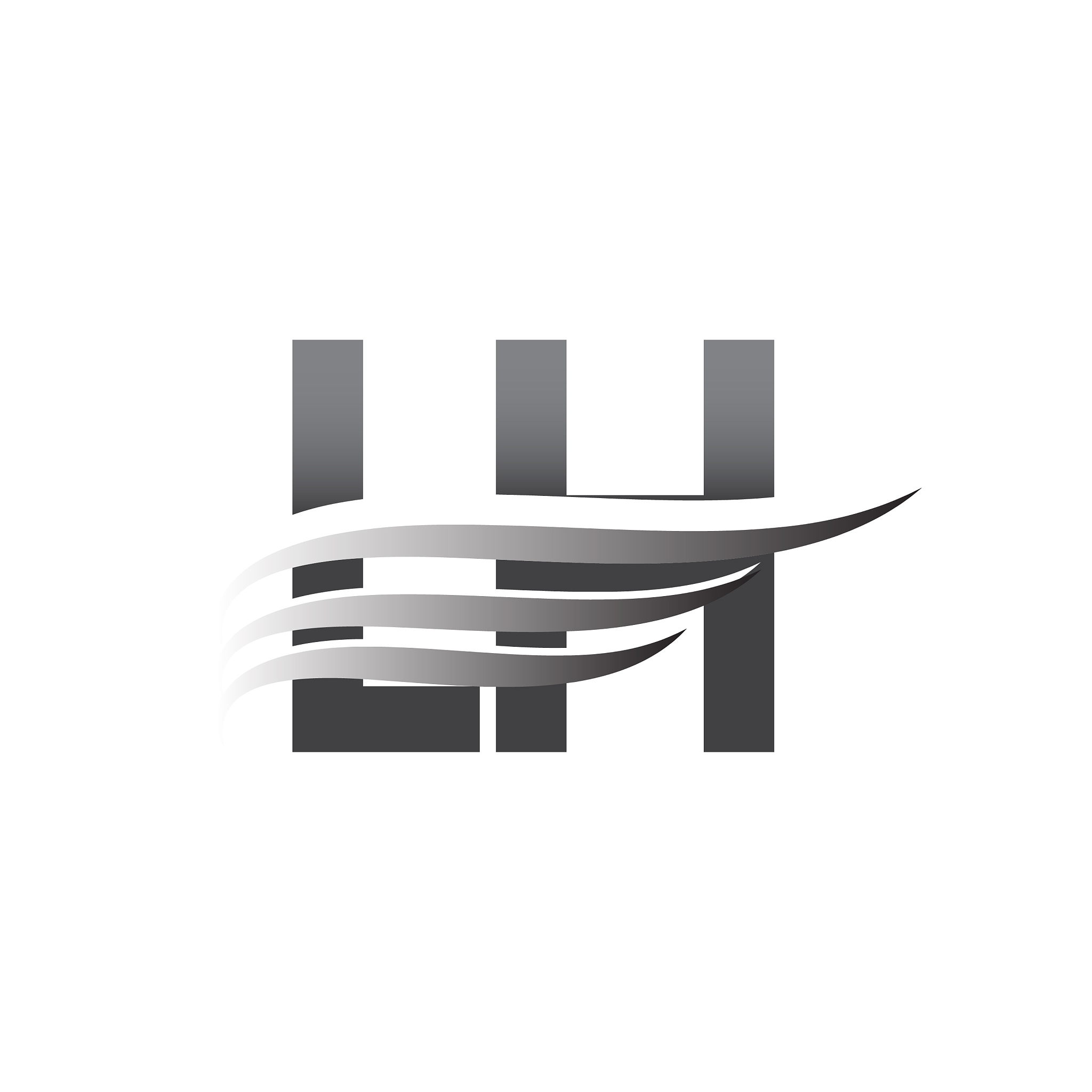 initial letter, grey color vector logotype