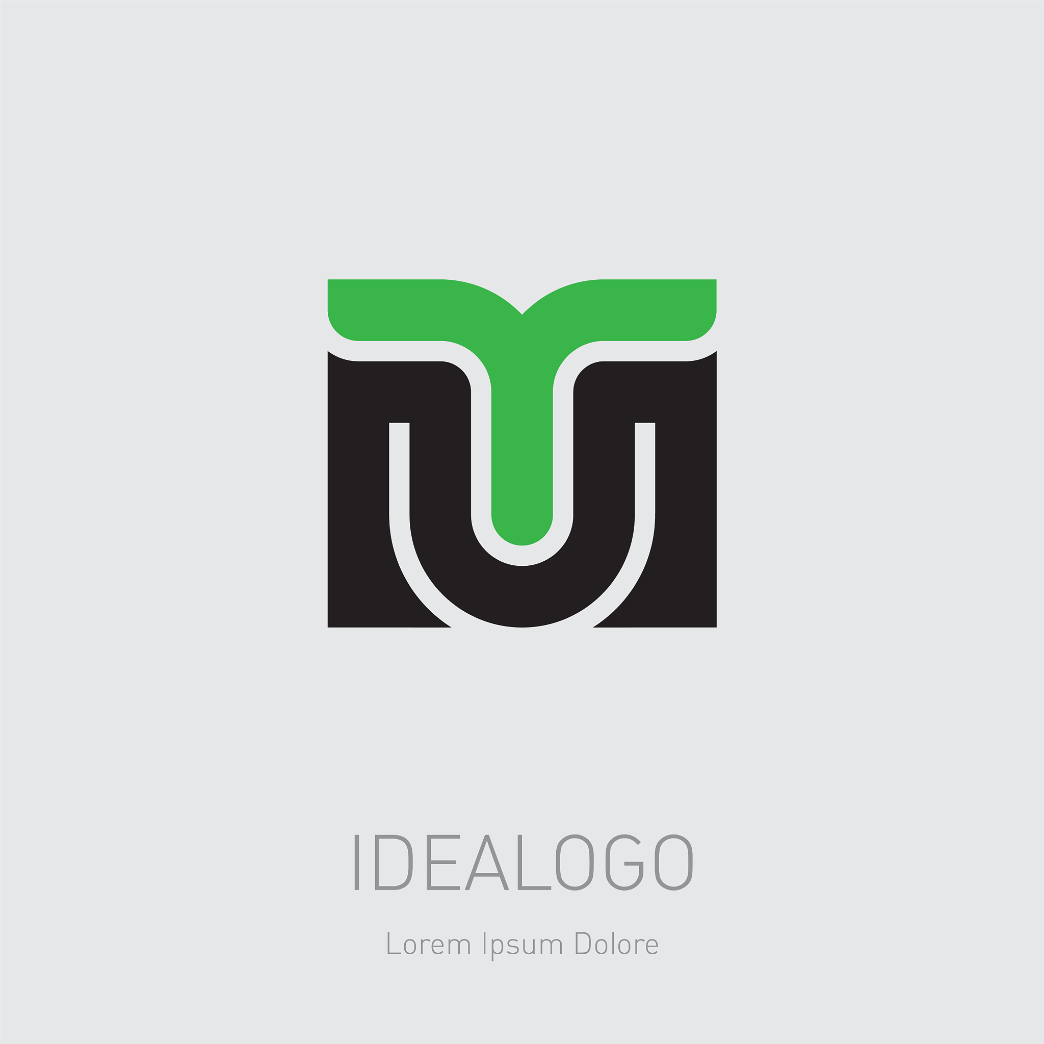 mt - design element or icon m and t - initials