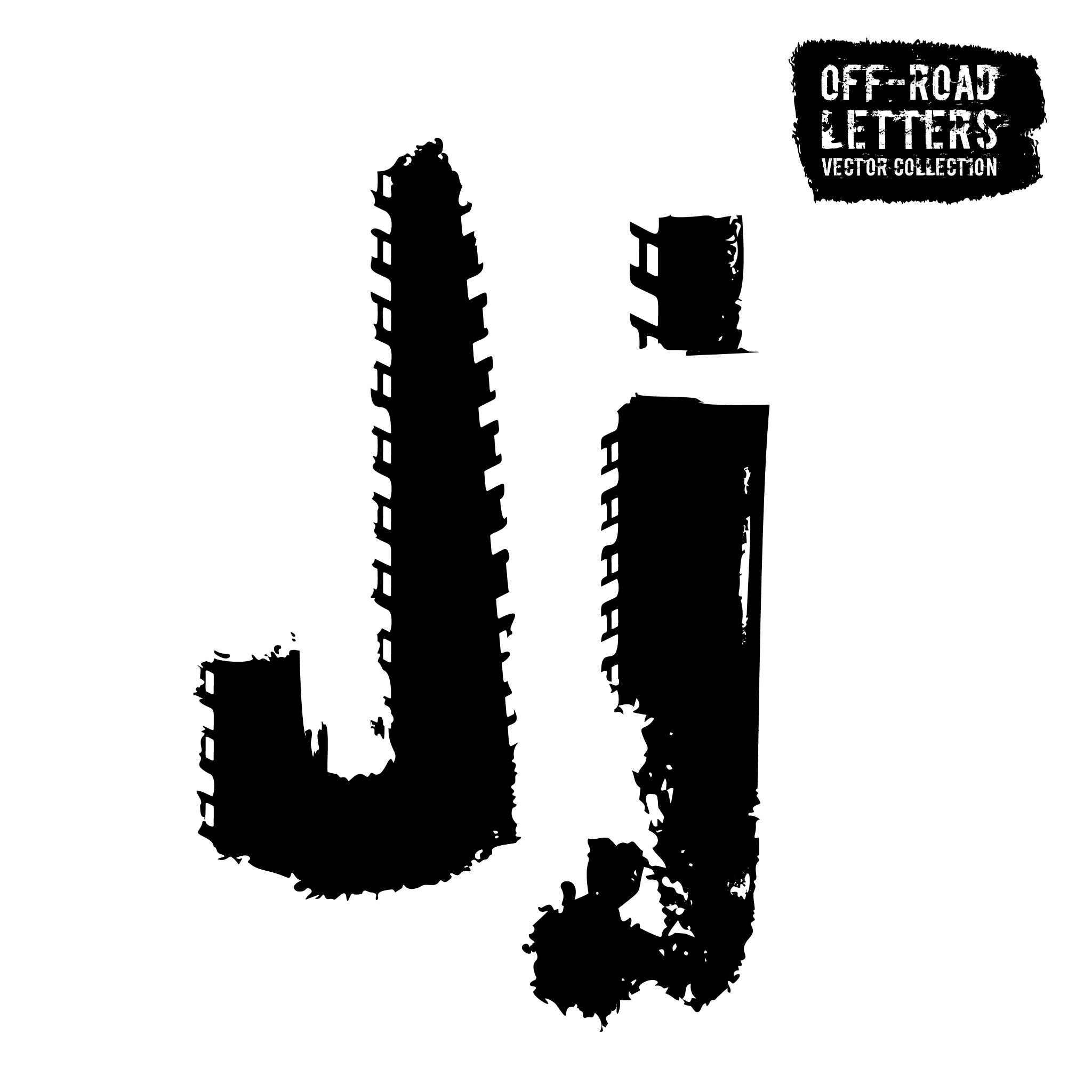 grunge tire letter