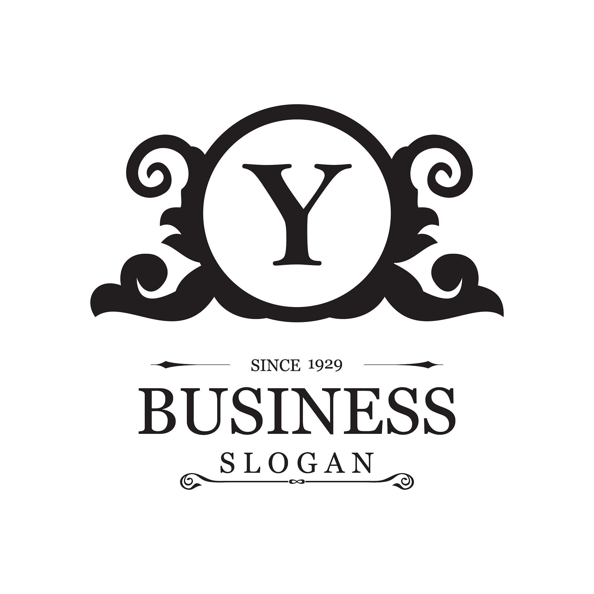 alphabetic logo design with elegent design and