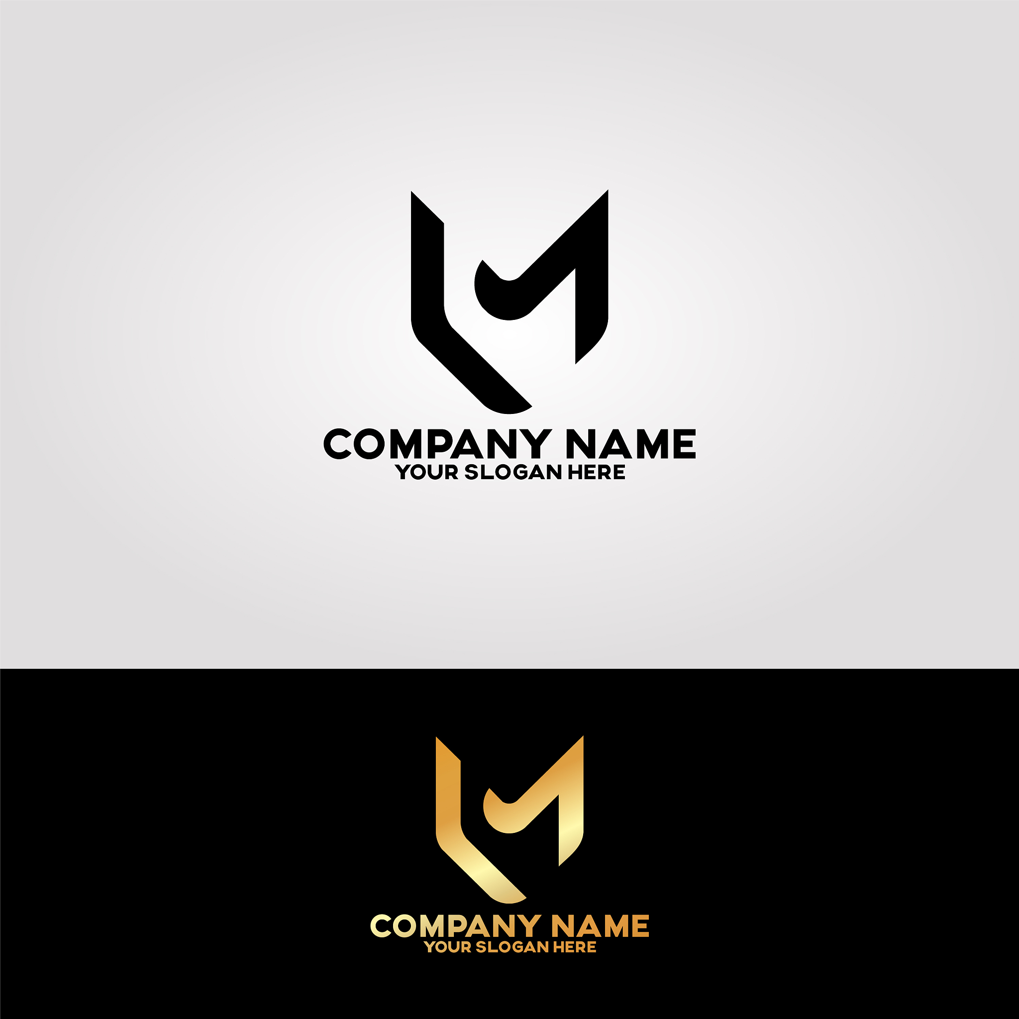 logotype creative elegant letter m and l 07