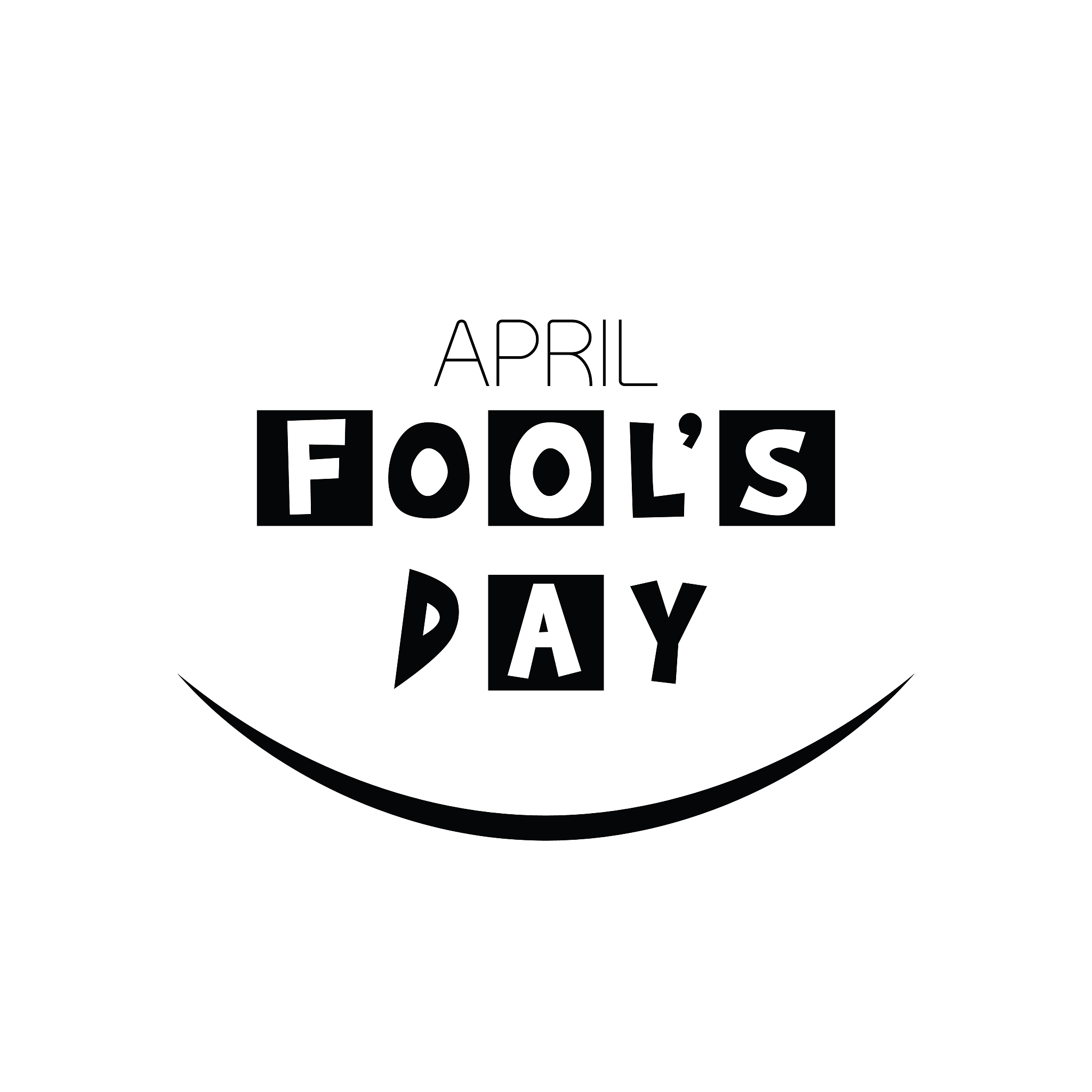 april fool's day, typography, colorful, flat design stock illust