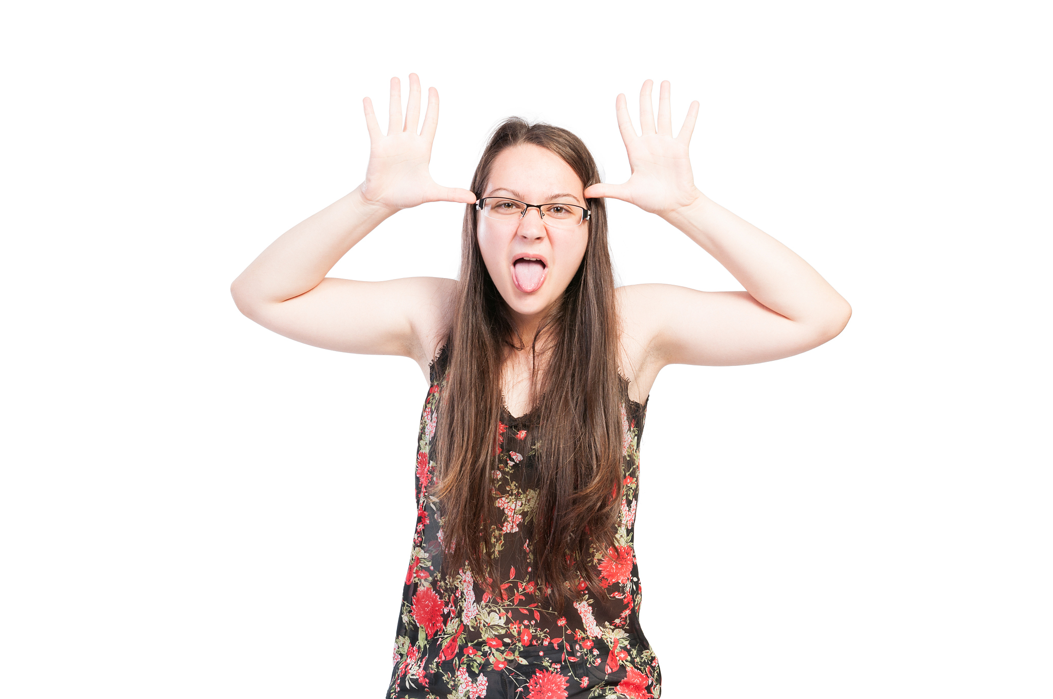 bad bully girl making funny face