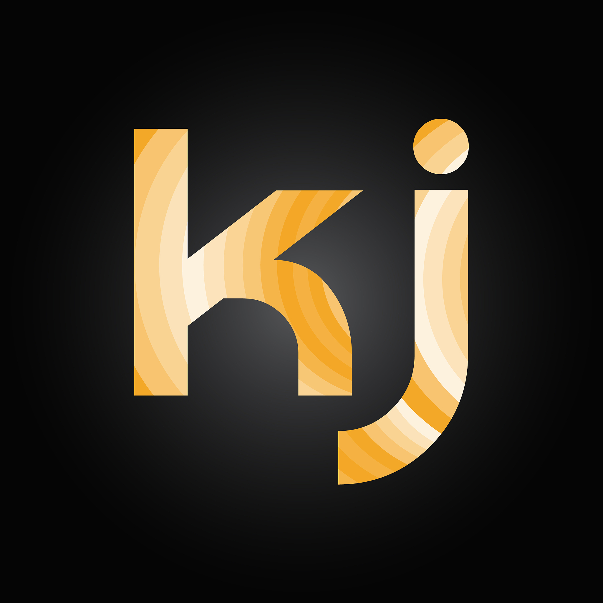 initial alphabet kj logo design template abstract