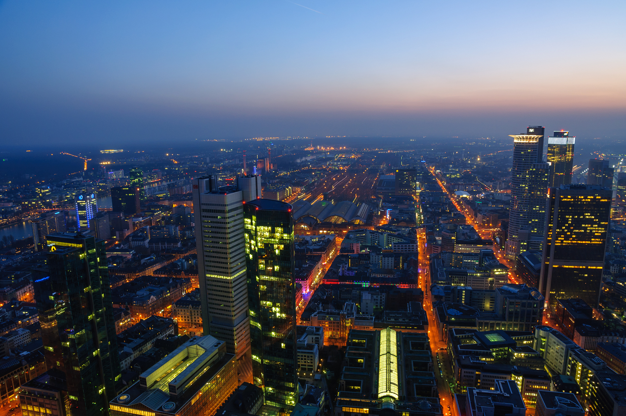 aerial view of frankfurt