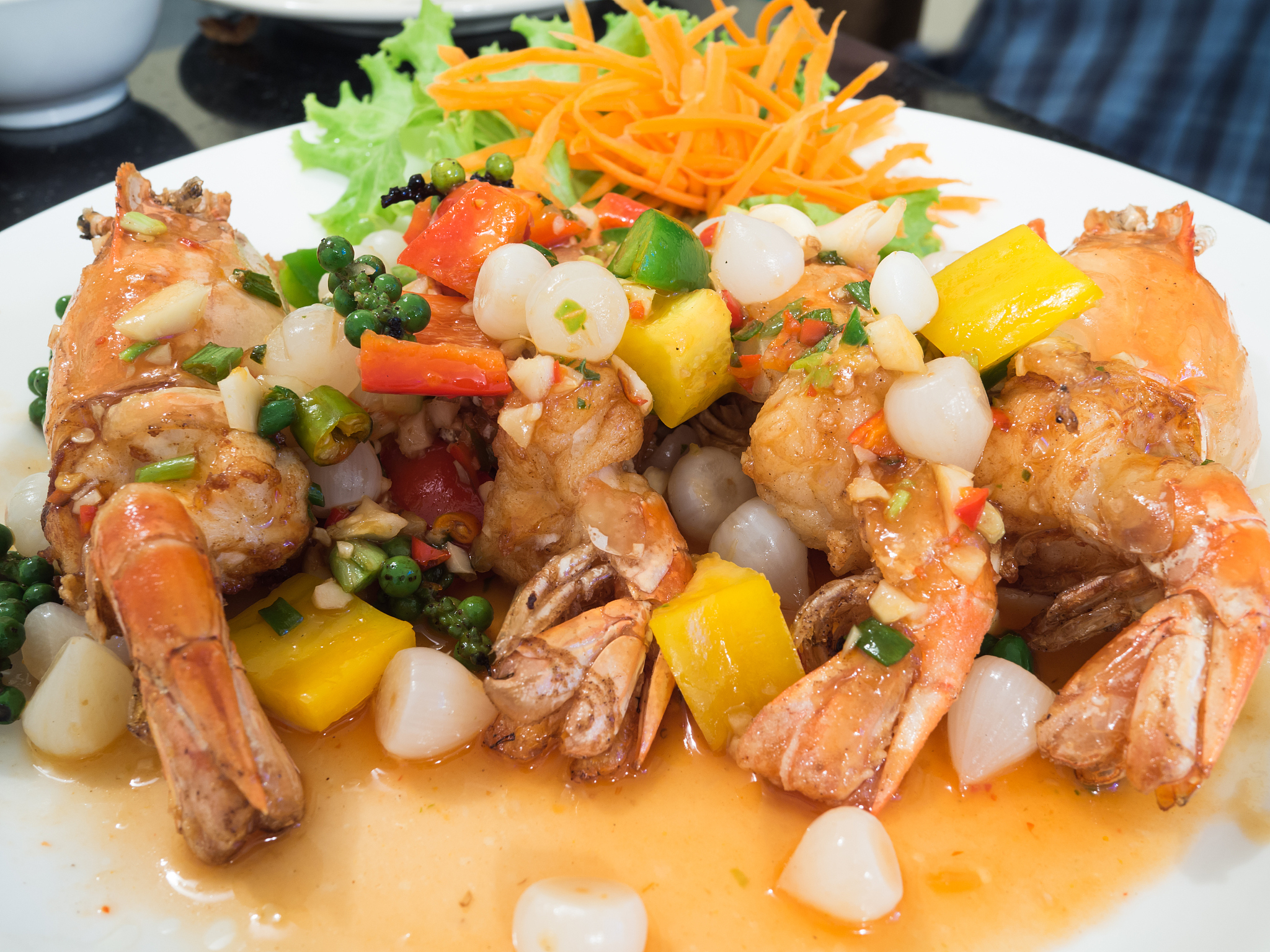 shrimp giant with chili pepper