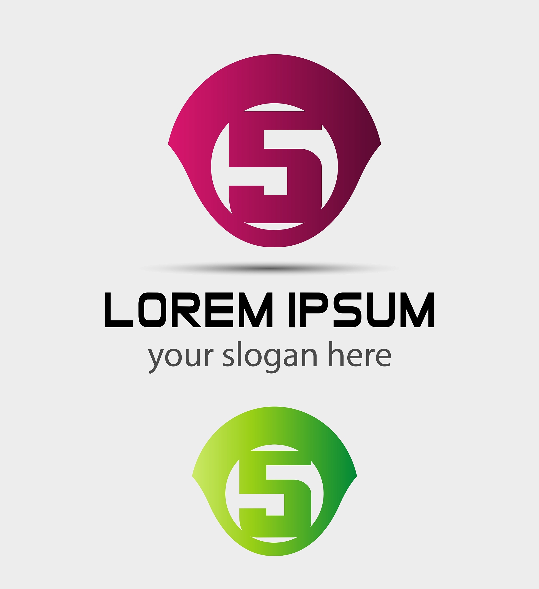 logo number 5 design template