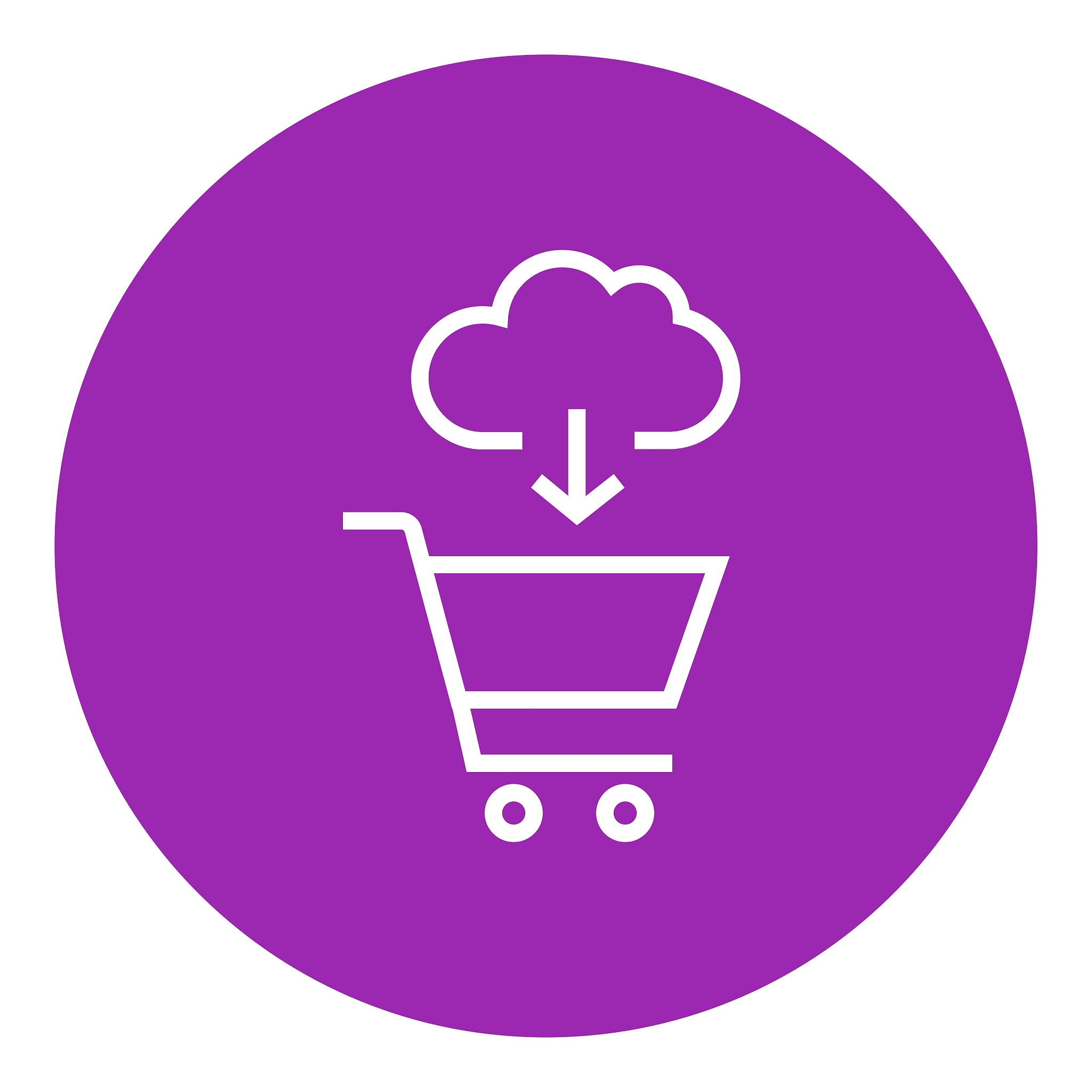 online shopping line icon