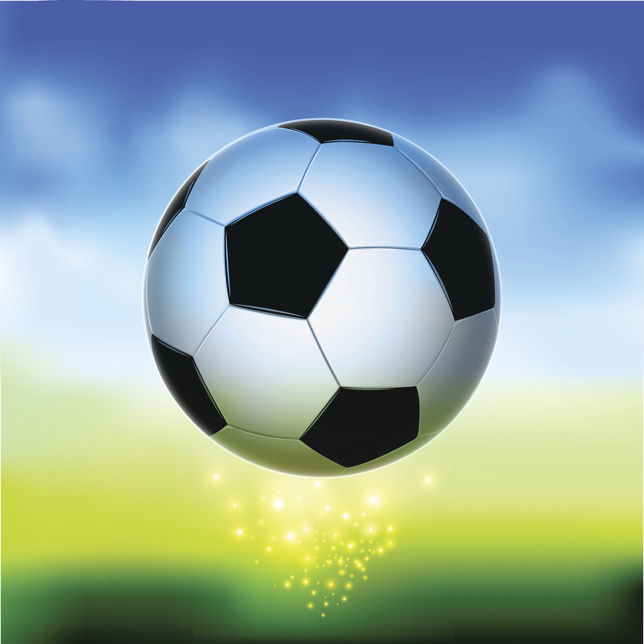 soccer ball in the air