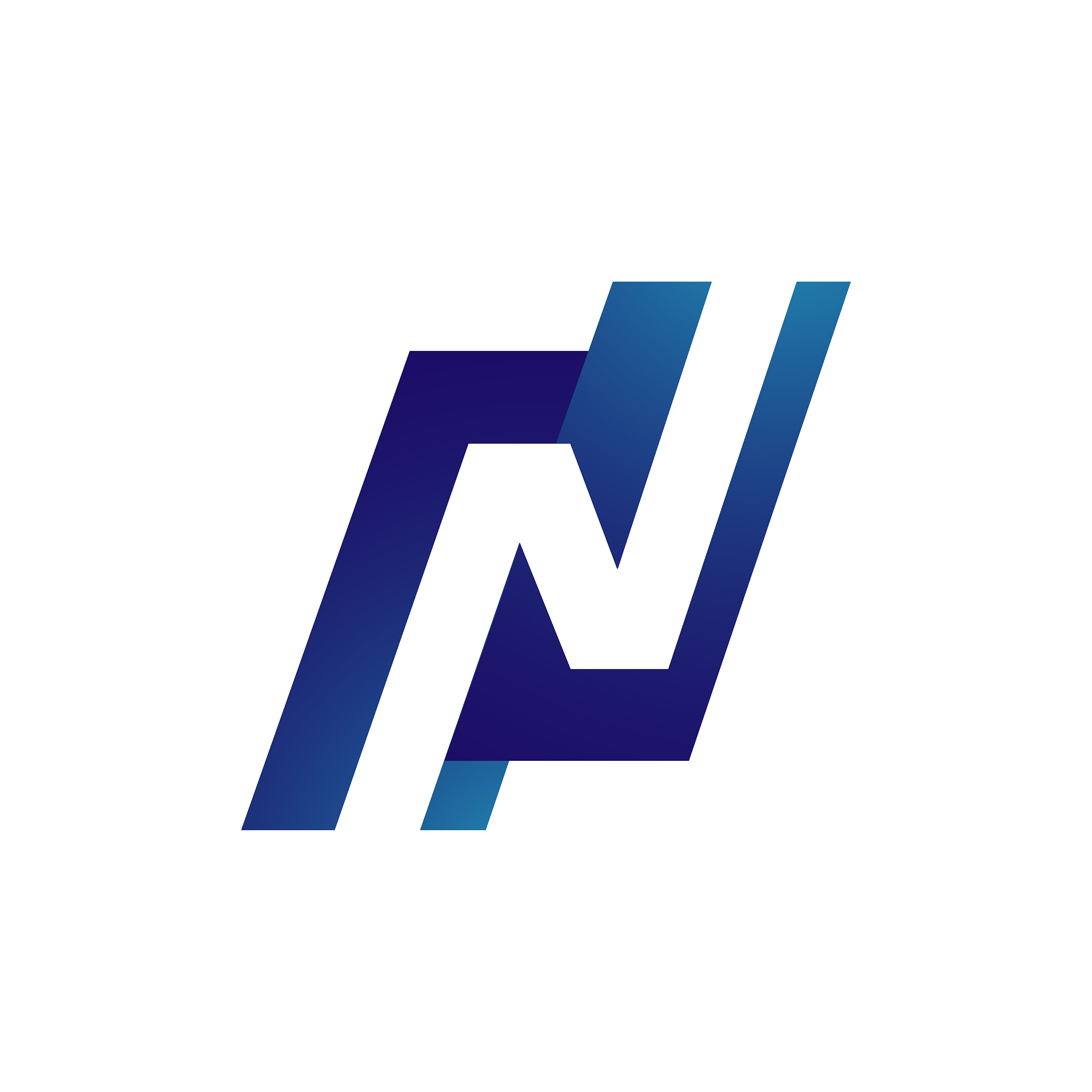 n initial letter n logo design on stylish