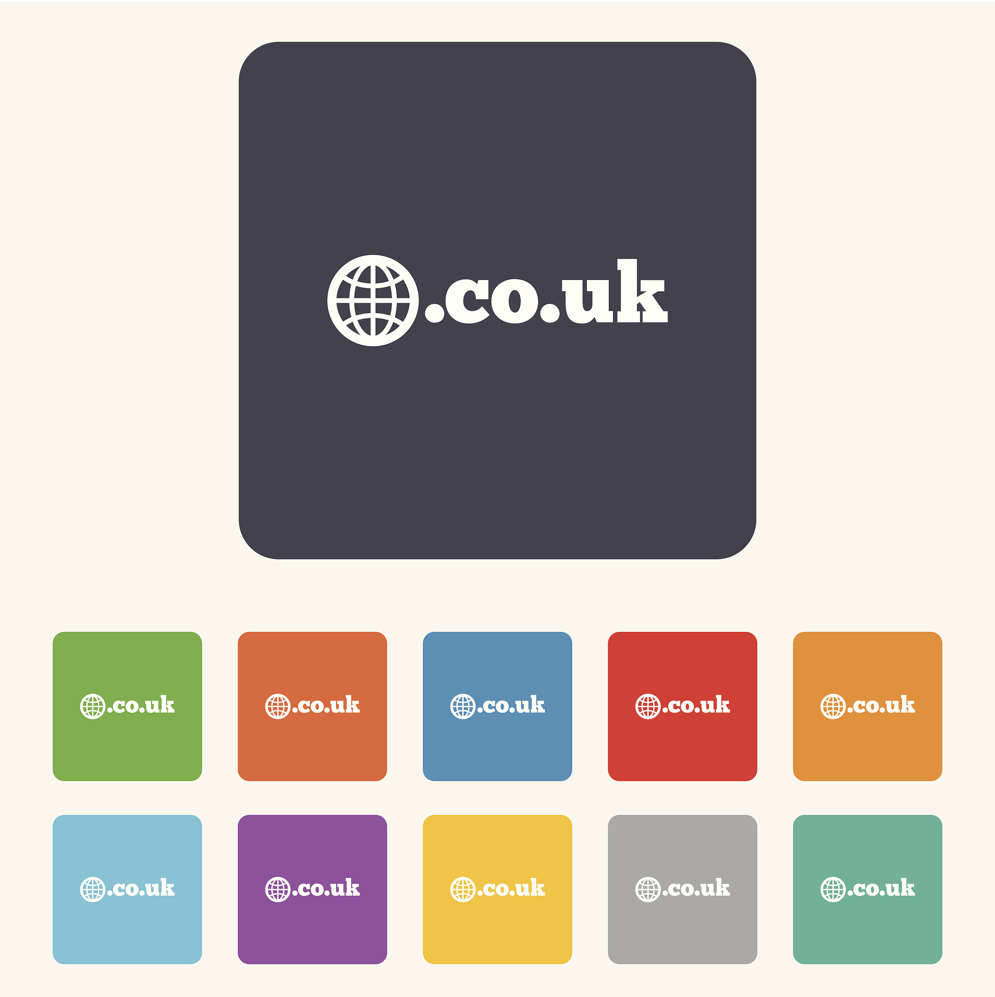 domain co.uk sign icon. uk internet subdomain