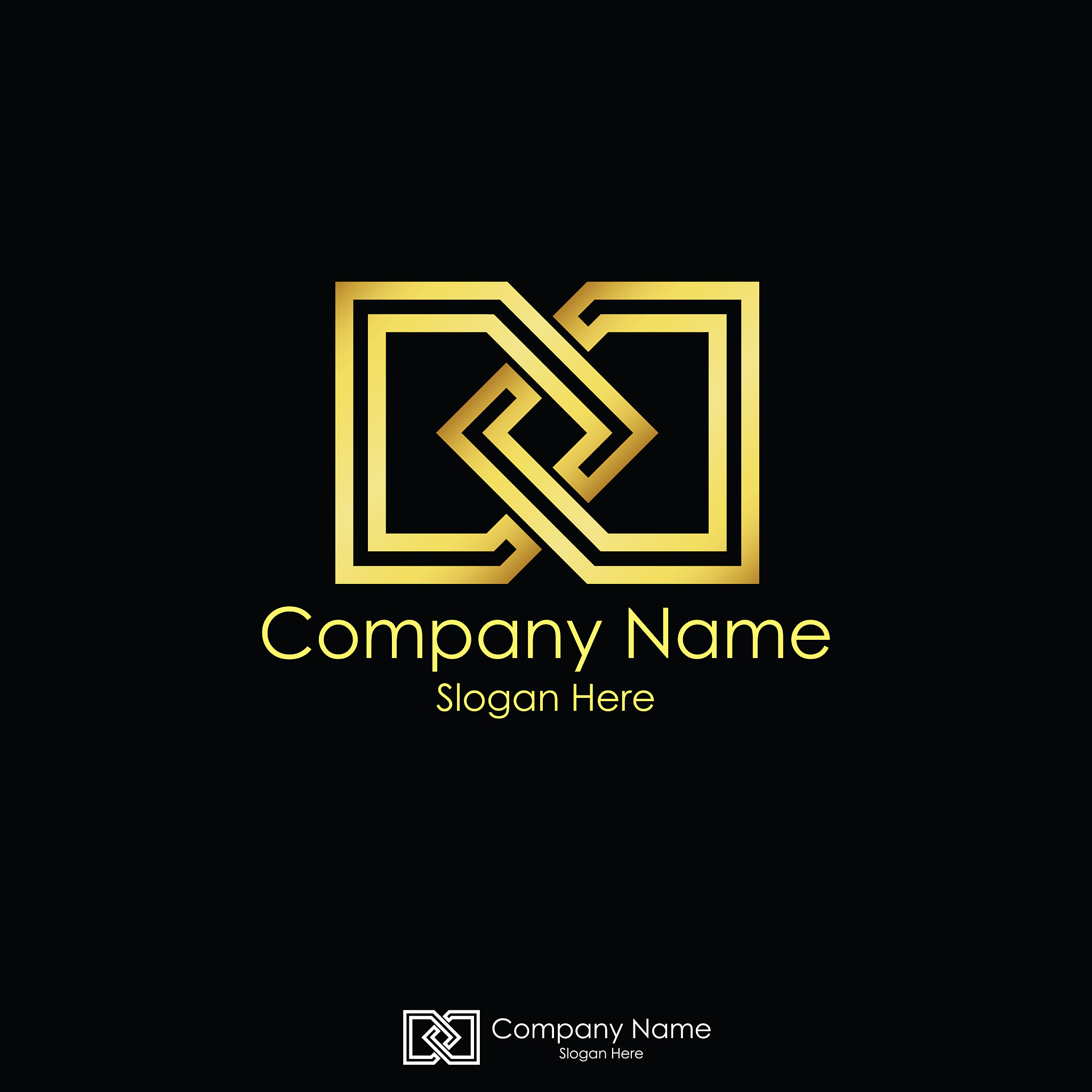 infinity initial letter dd letter d logo design