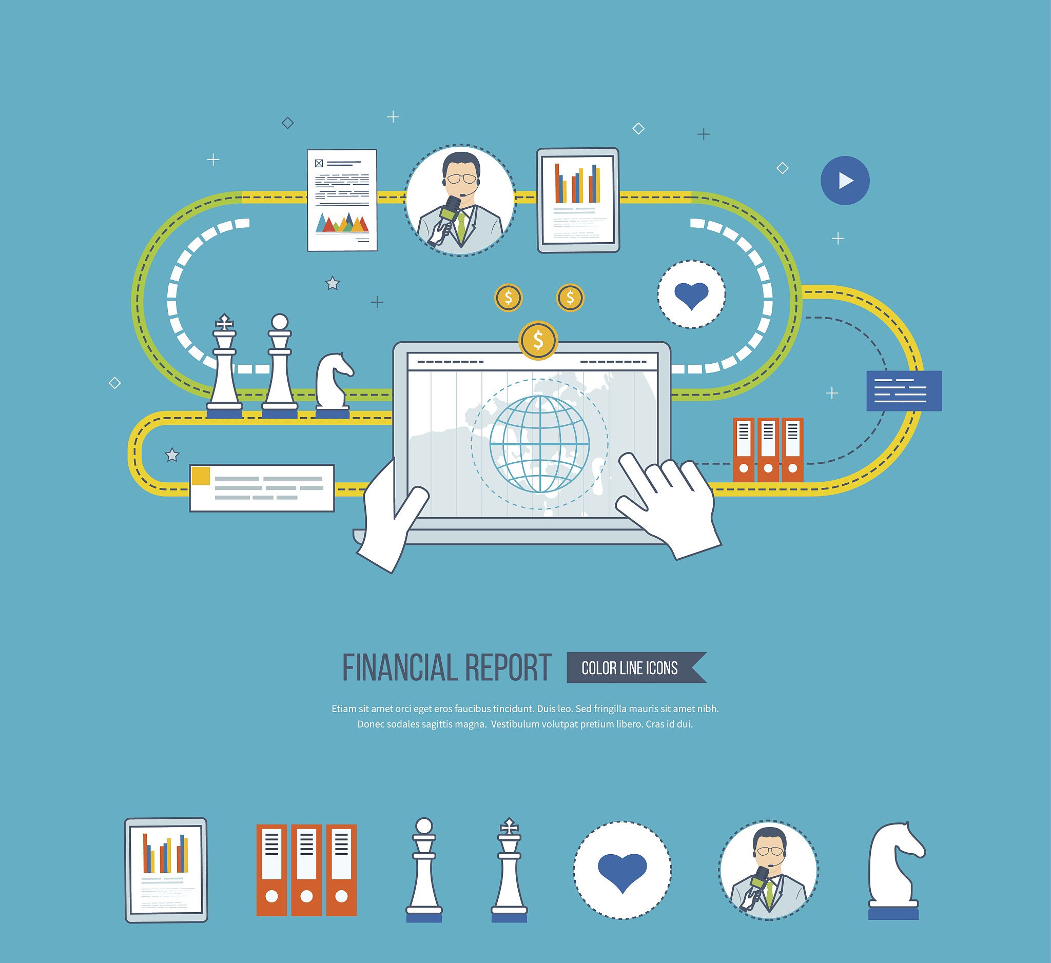 business analysis, financial report and strategy.