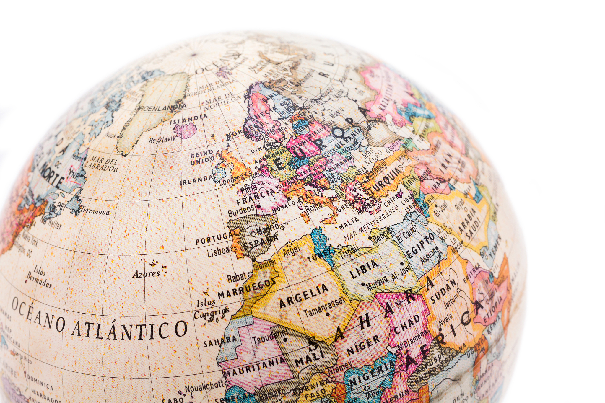 part of earth globe