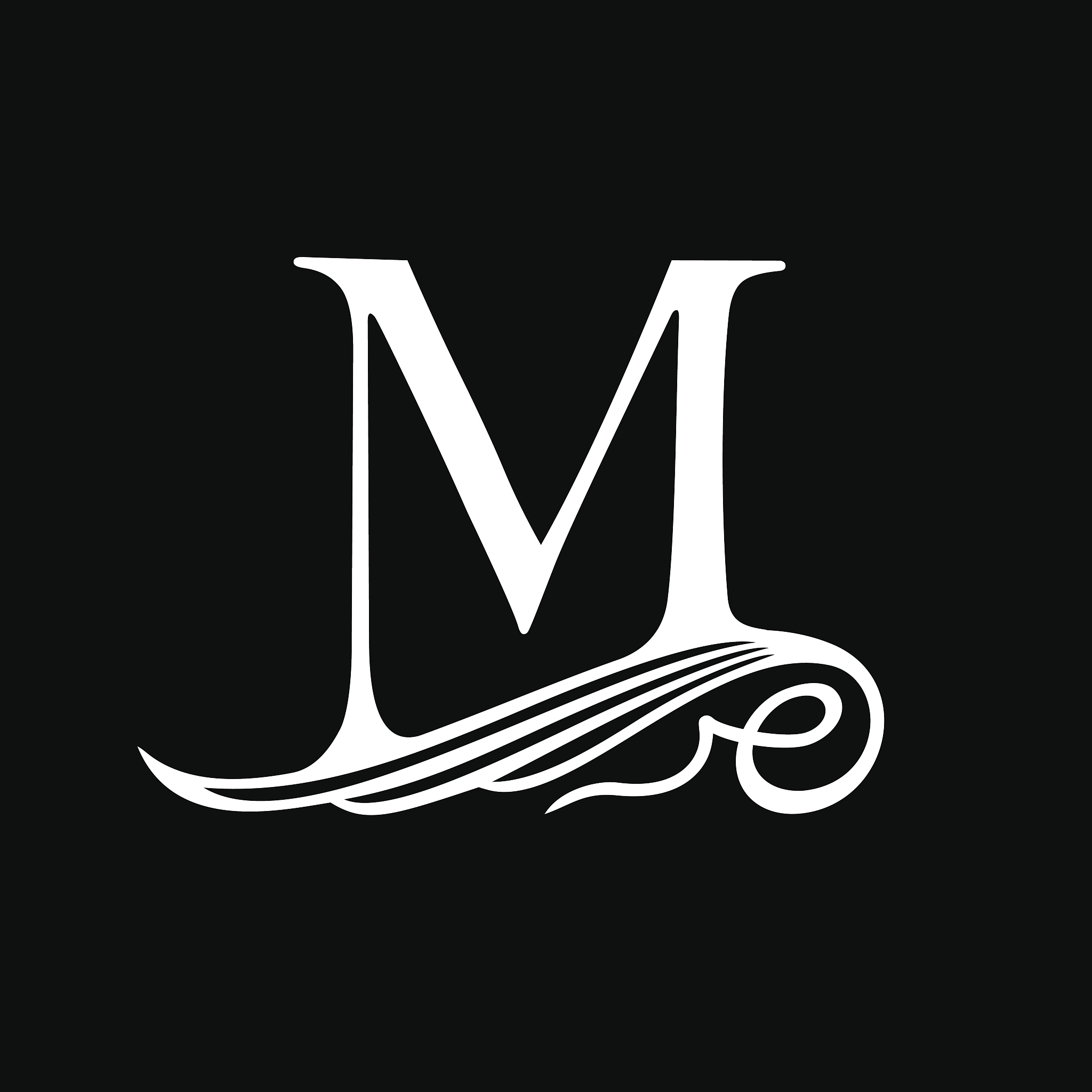 capital letter m for monograms, emblems and logos. beautiful fil