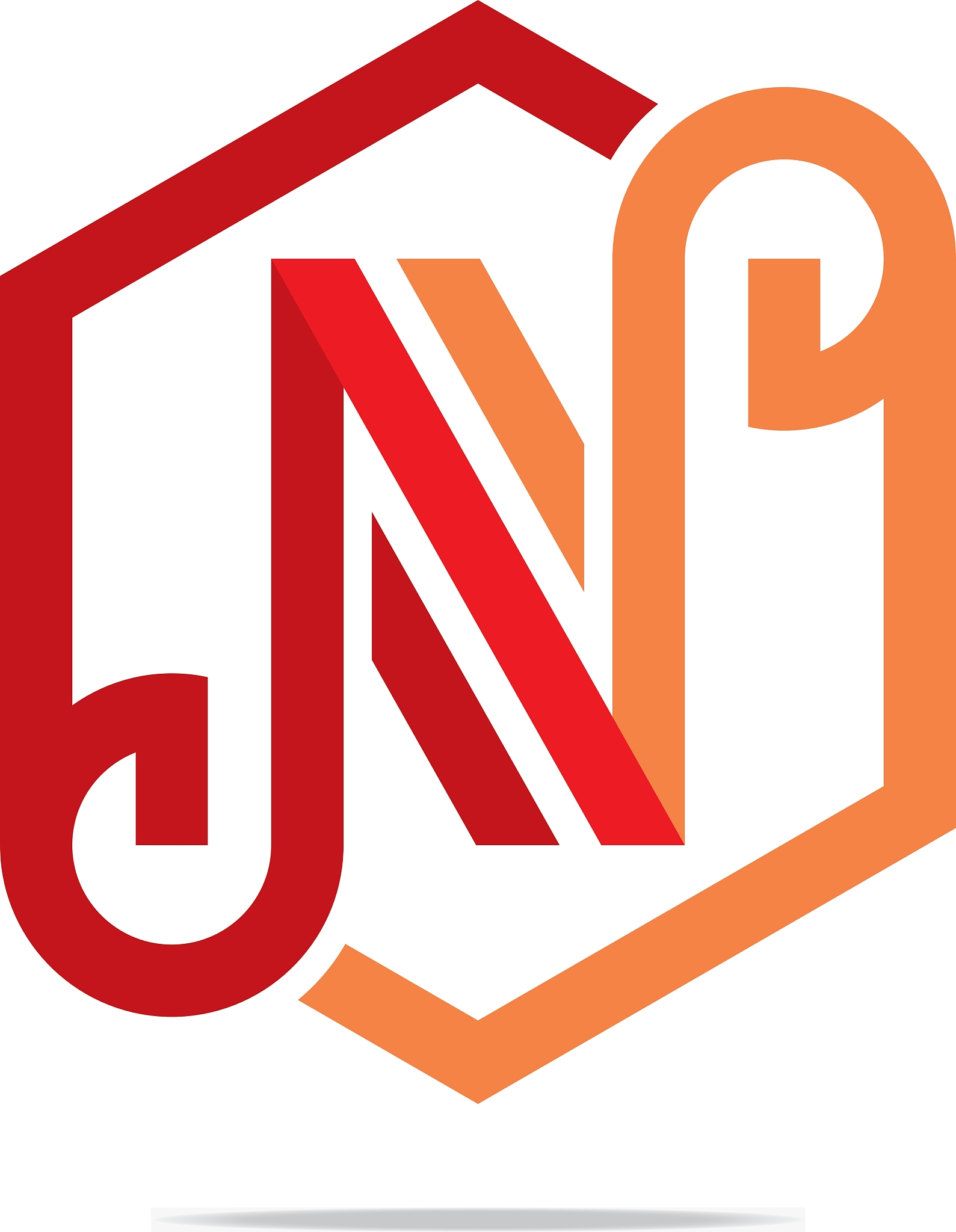 logo abstract lettering n alphabet icon design