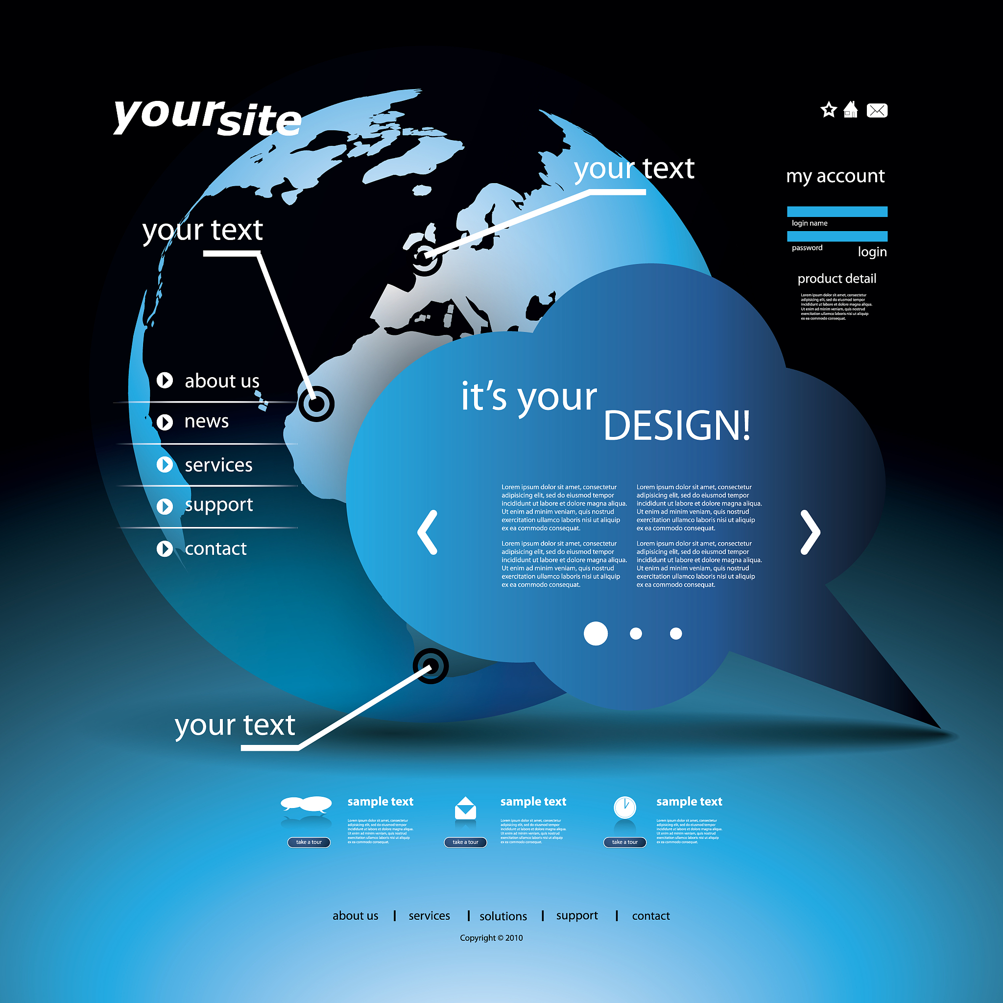 one page website template
