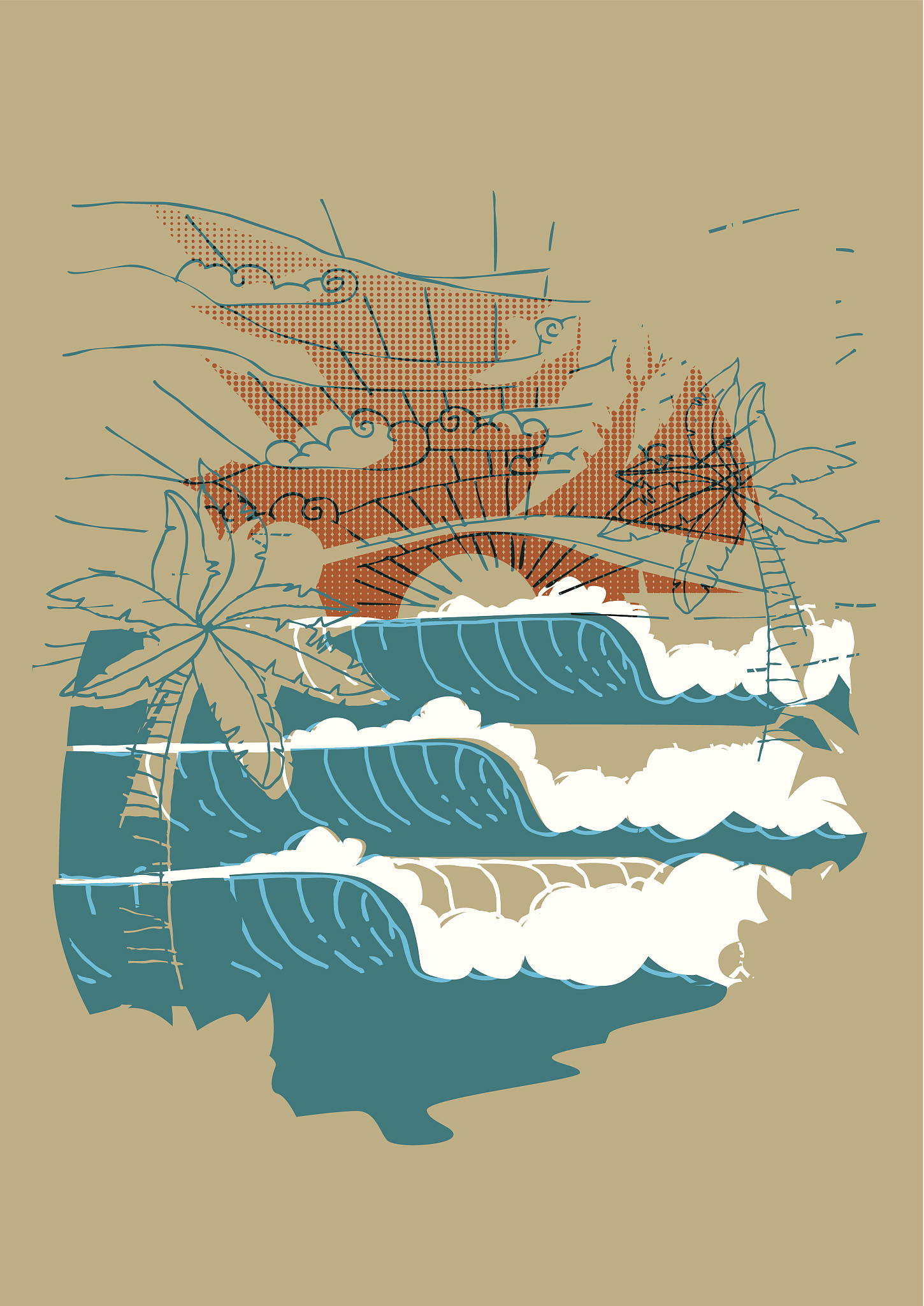 中国风数字插画设计摘要：融合传统文化与现代技术的艺术表达