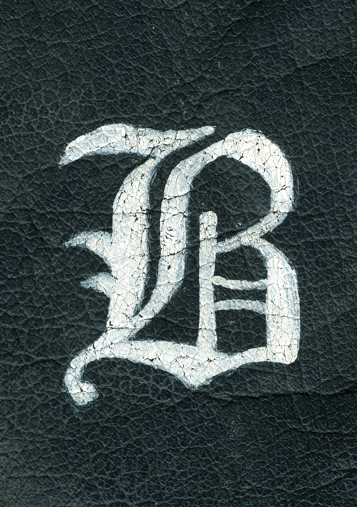leather letter b