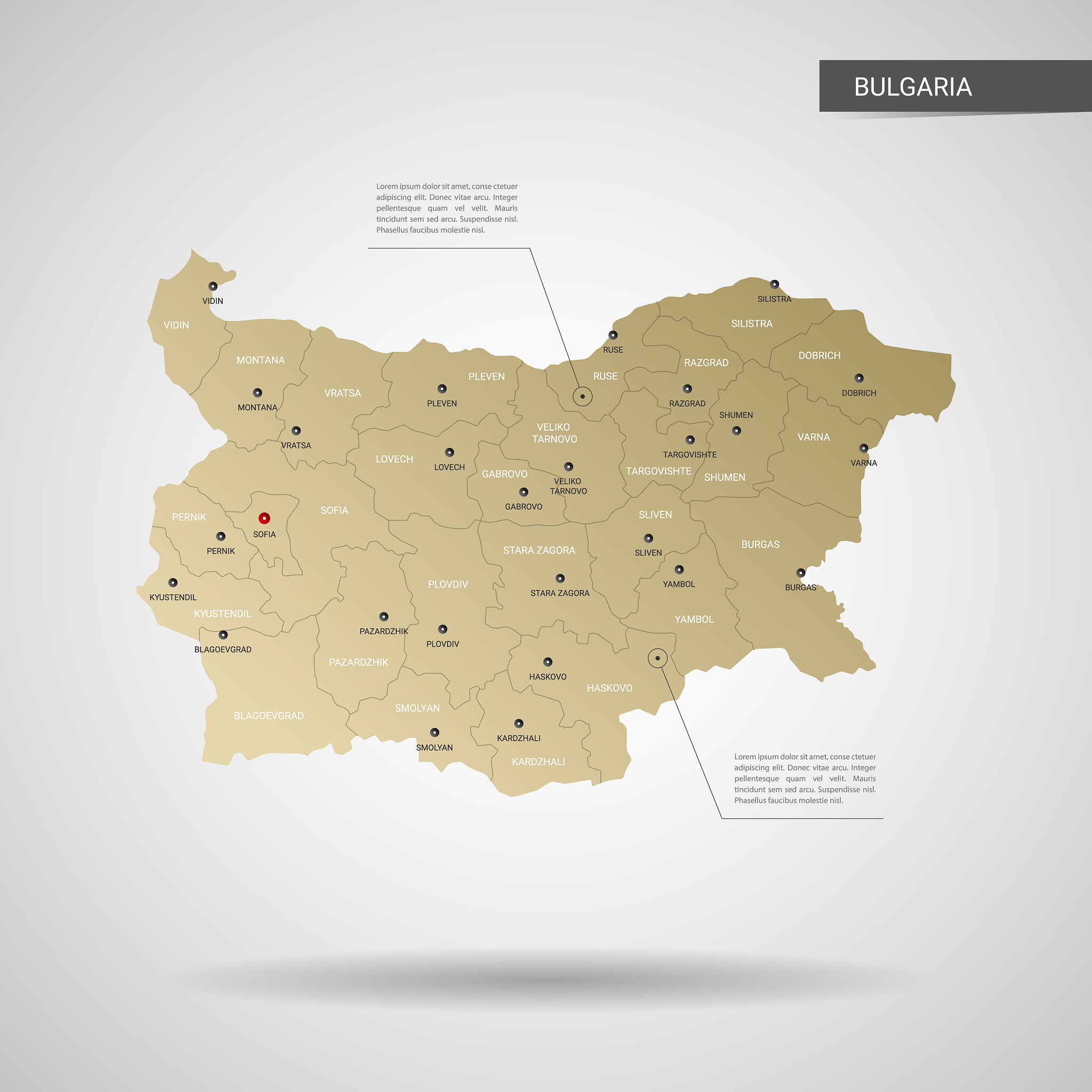stylized bulgaria map