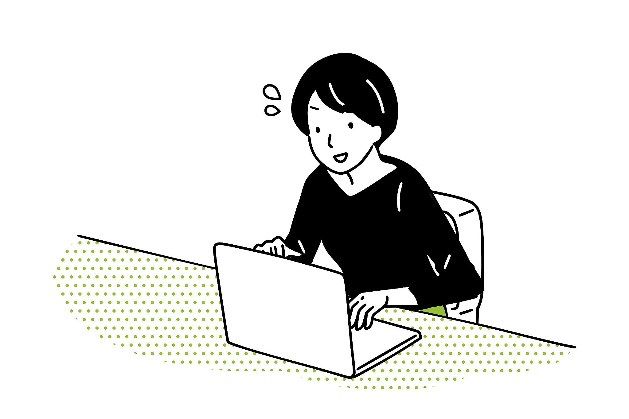 housewife operating a personal computer.