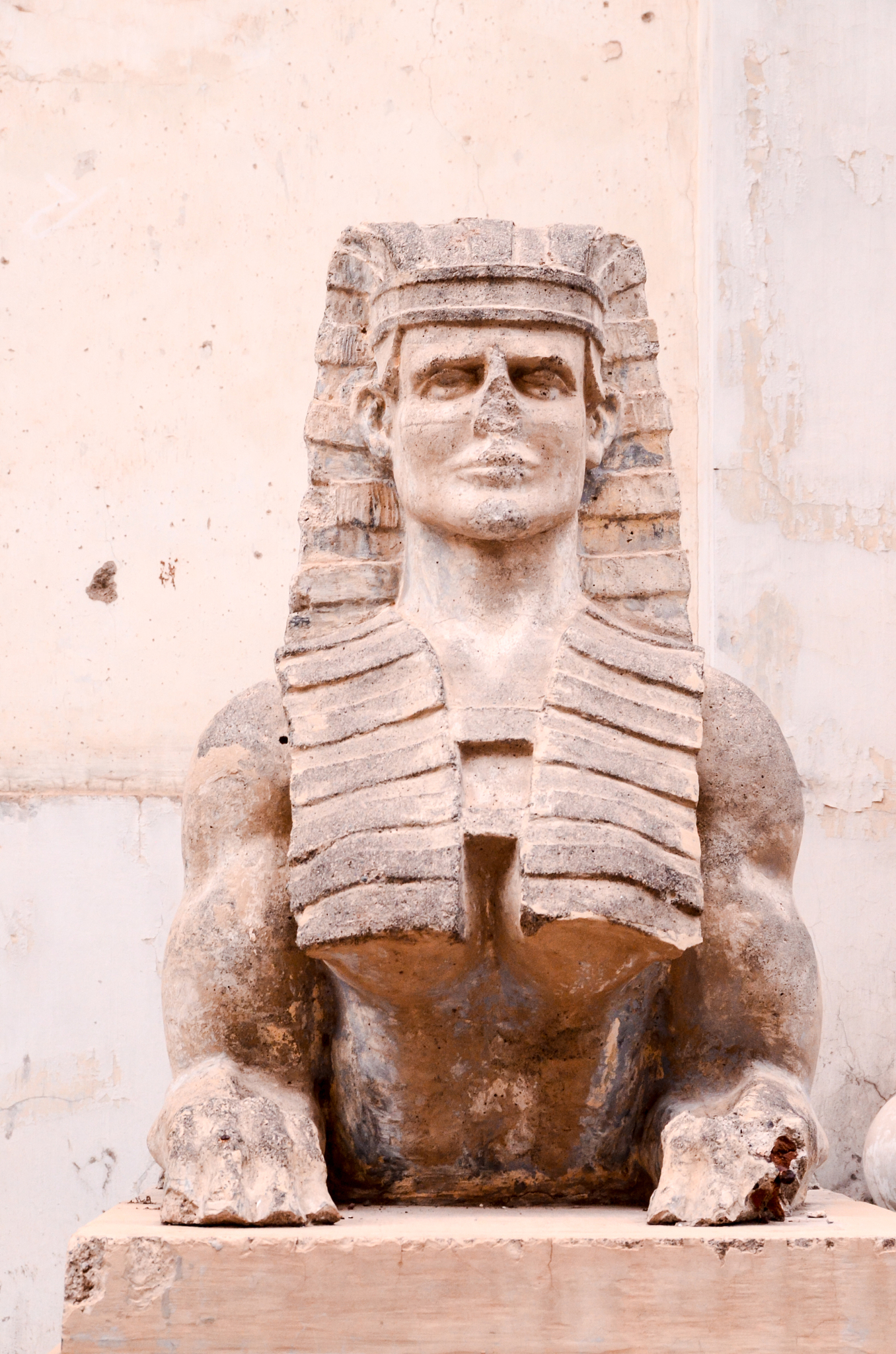 sphinx of the old masonry temple in tenerife