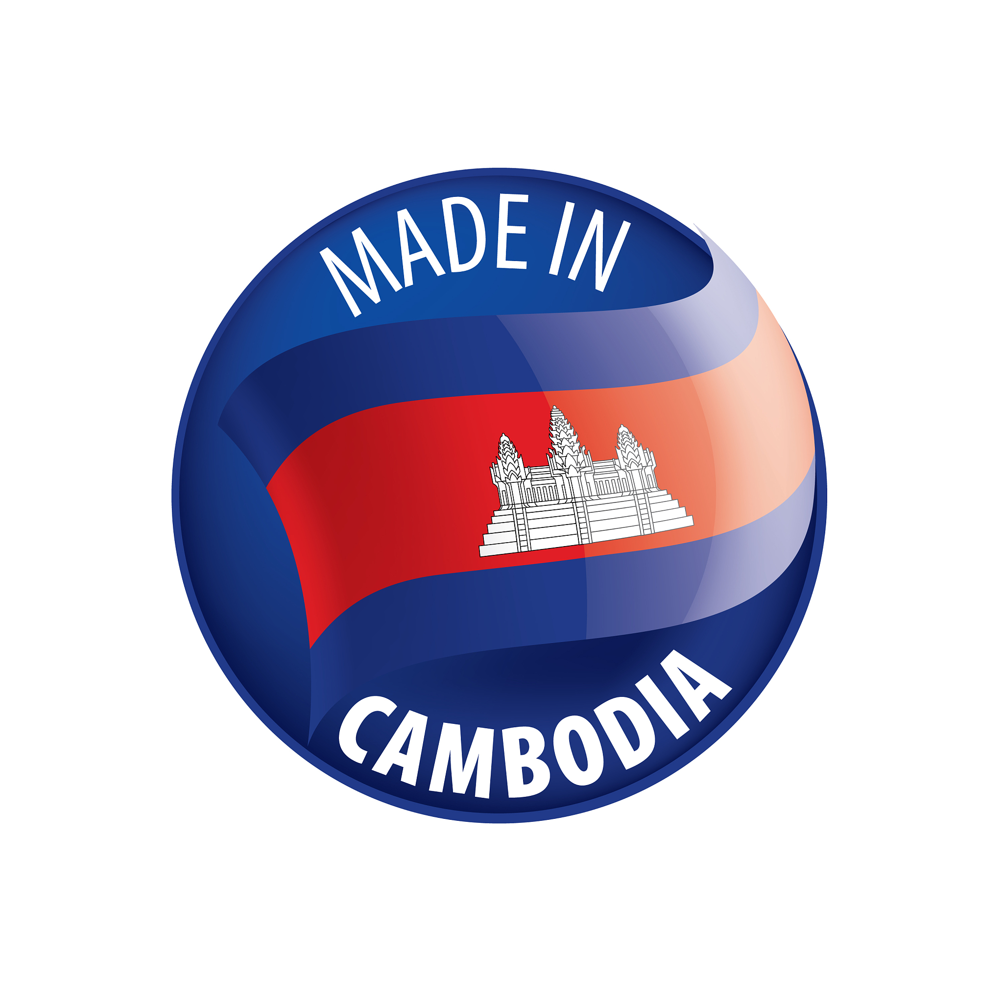 c<strong>a</strong>mbodia flag on a white