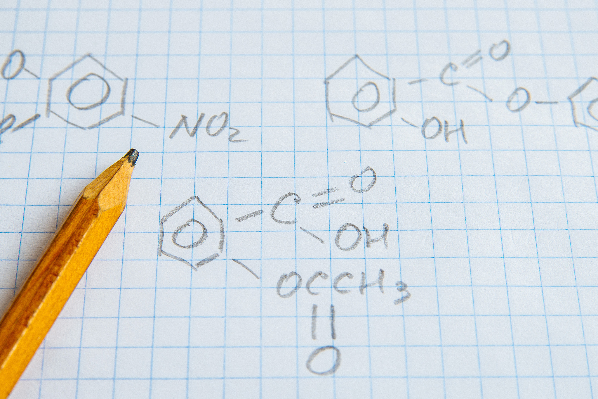 chemistry science formulas on white sheet
