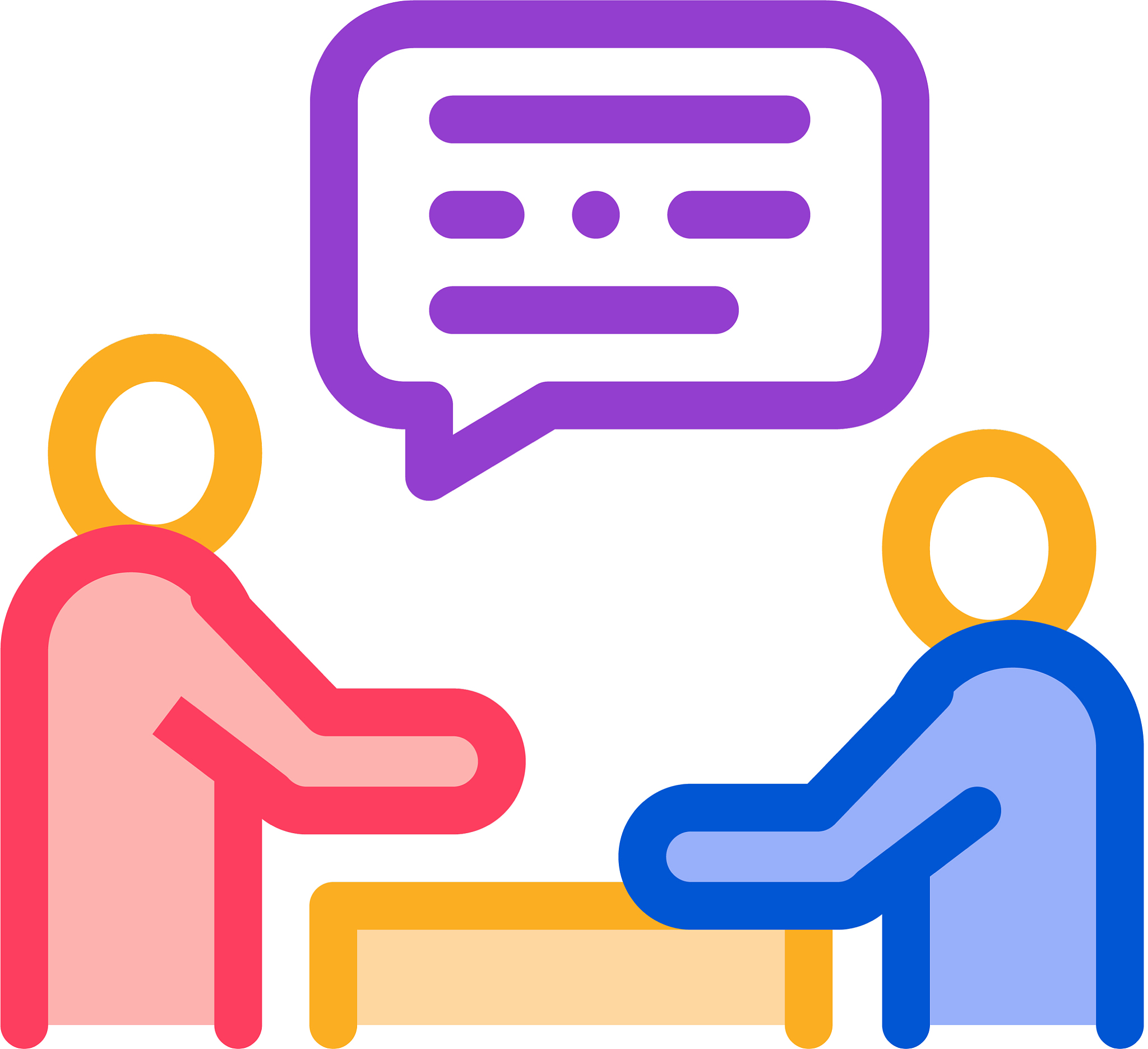 dialogue two people icon outline