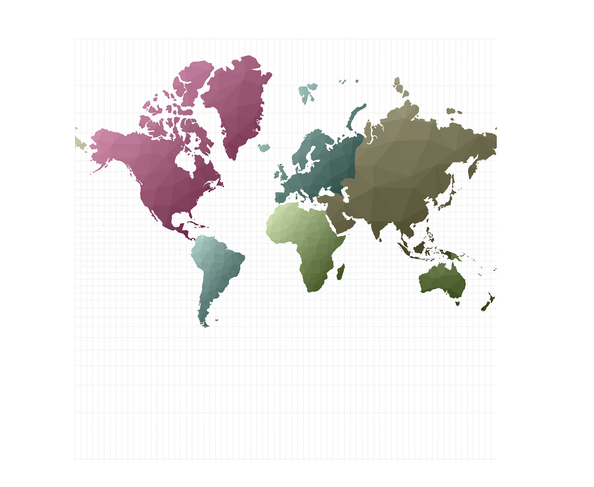 polygonal world map.