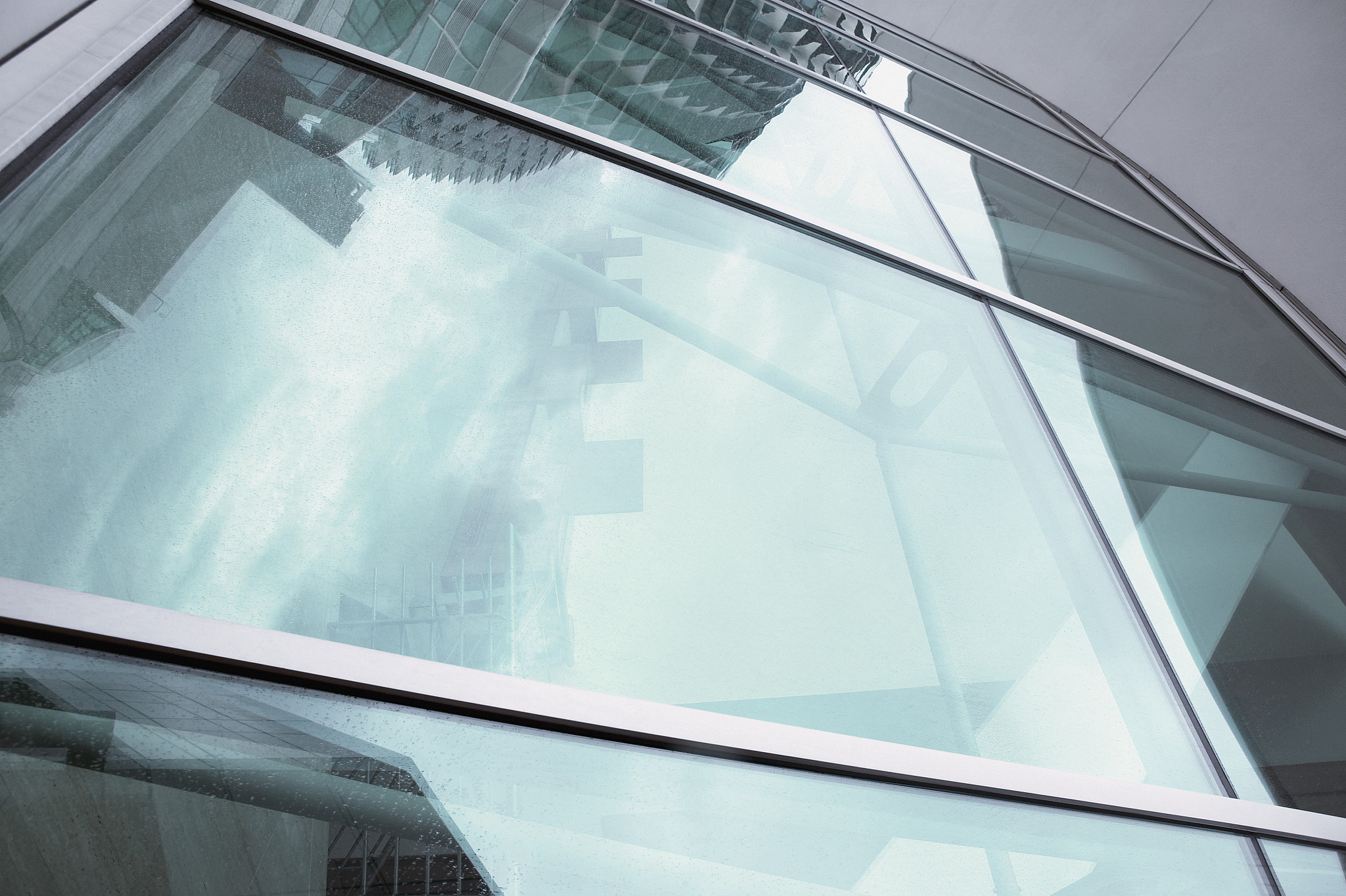 low angle view of window-panes