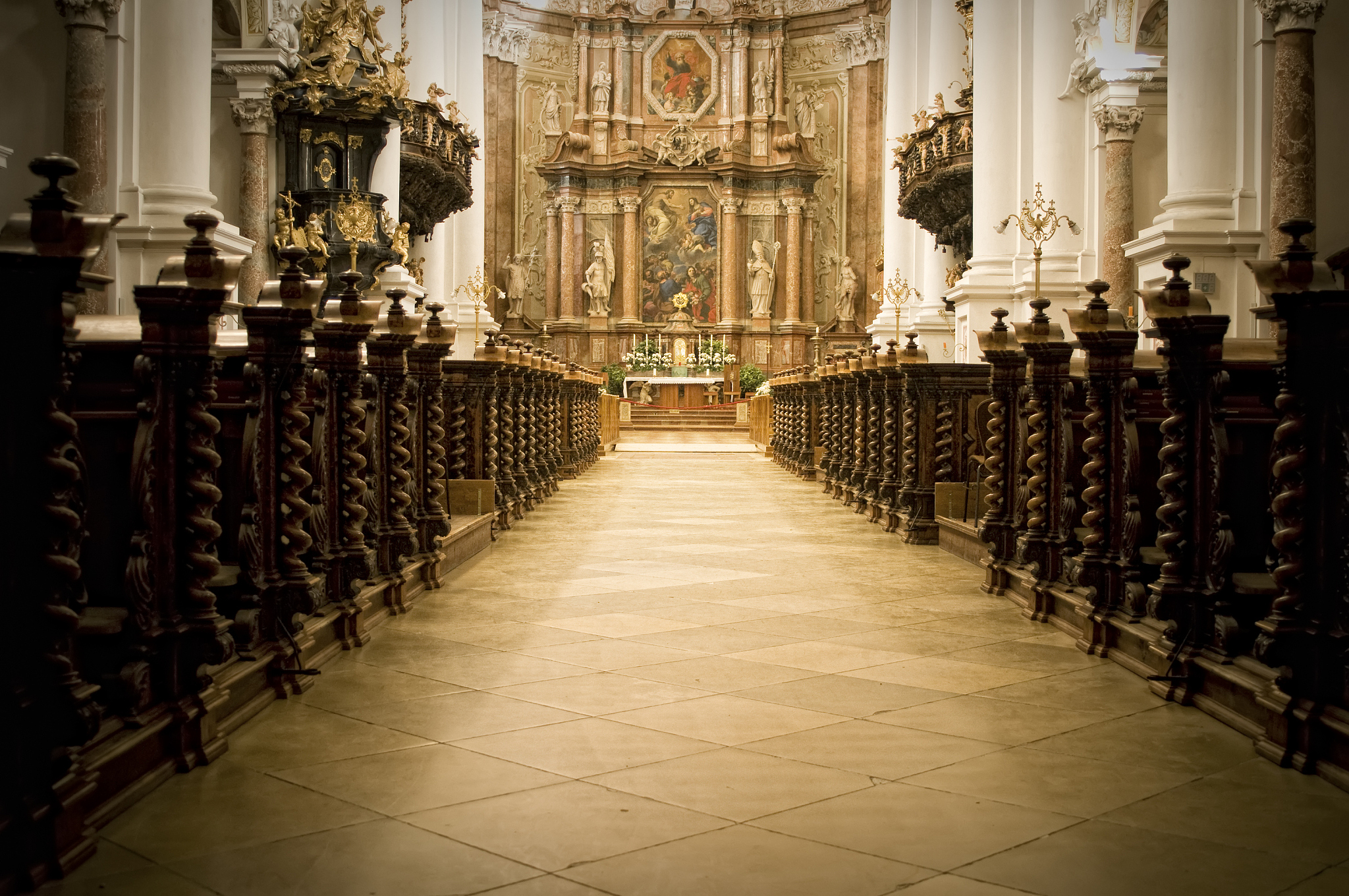 view to the altar