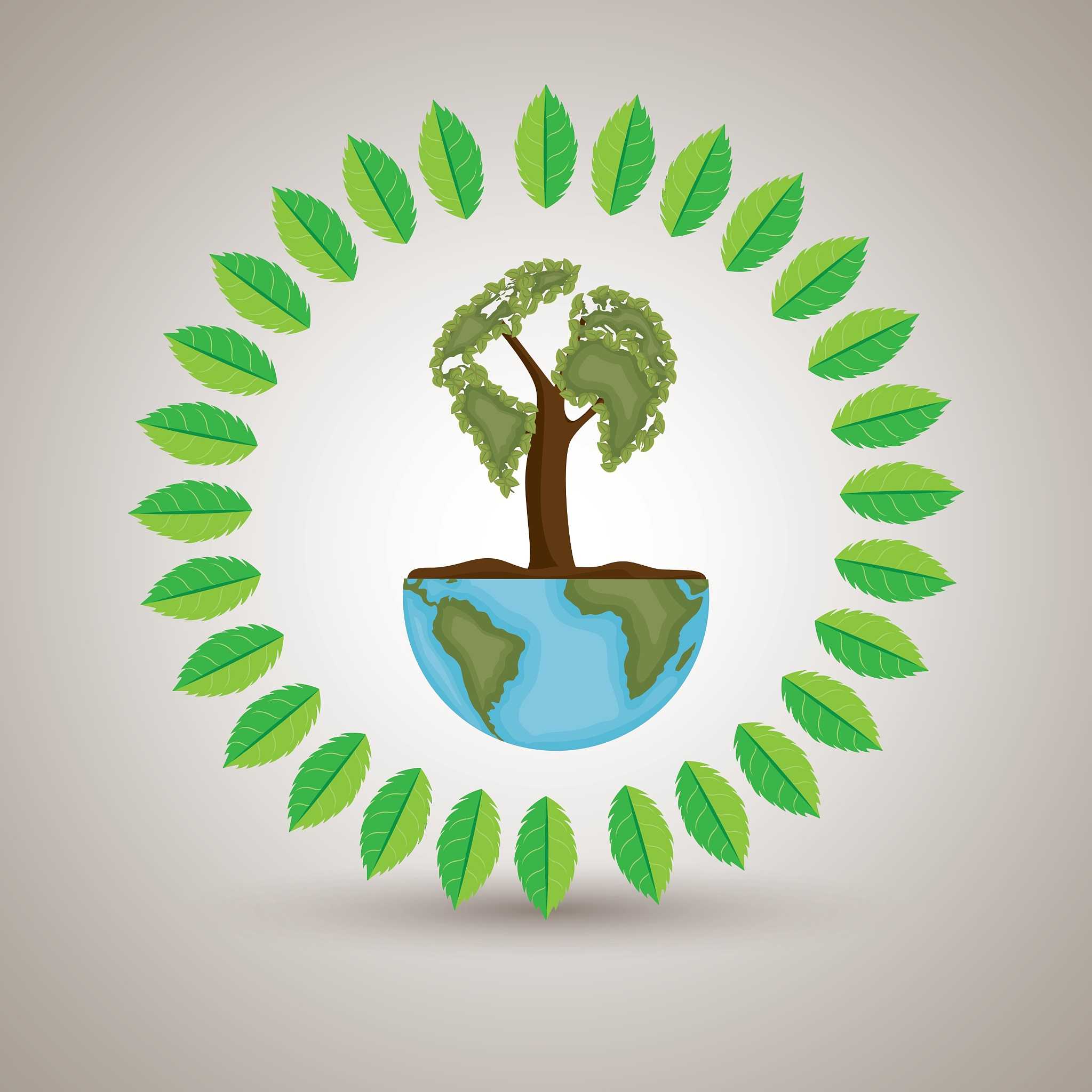 think green isolated icon design