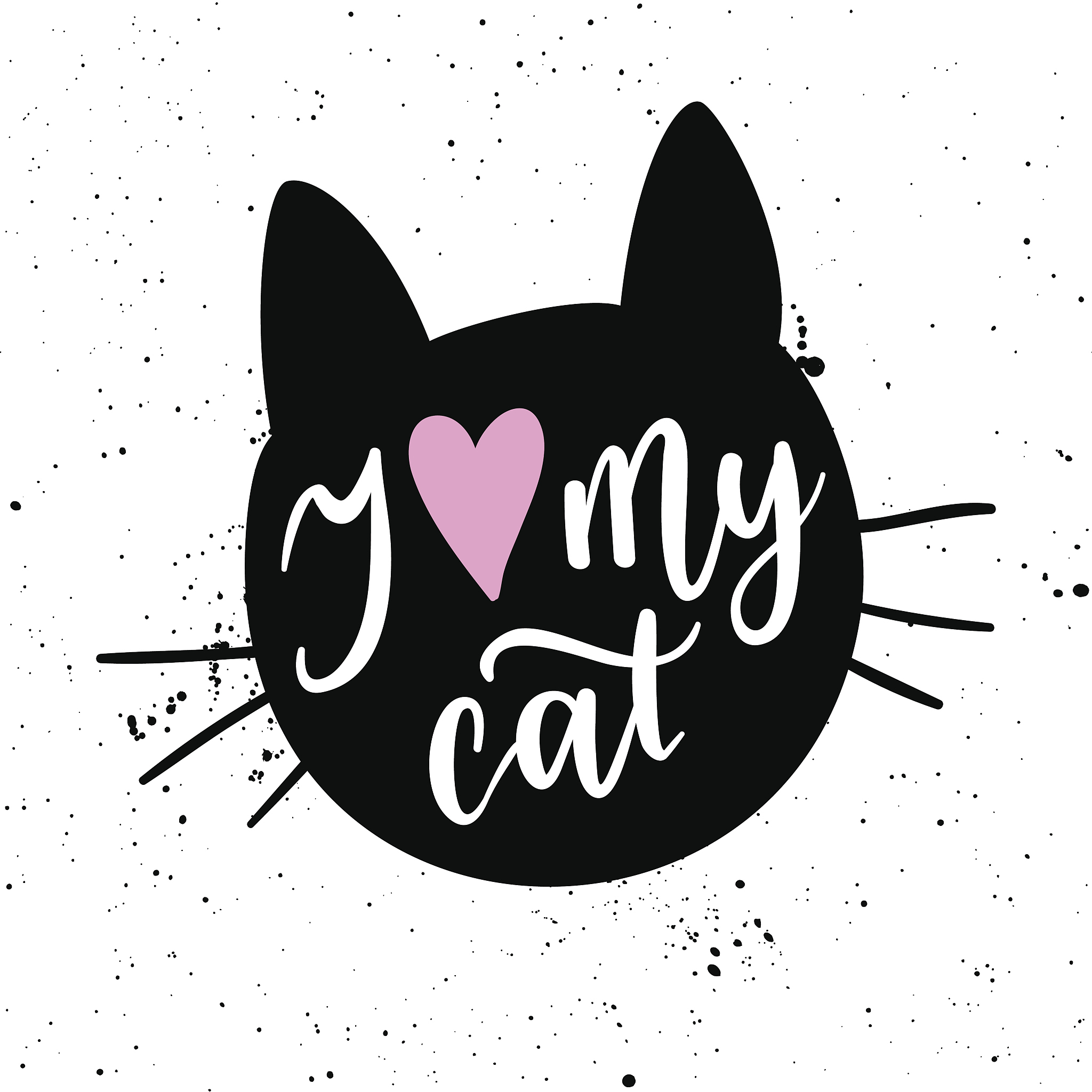 用随机文字组成一张猫的图案