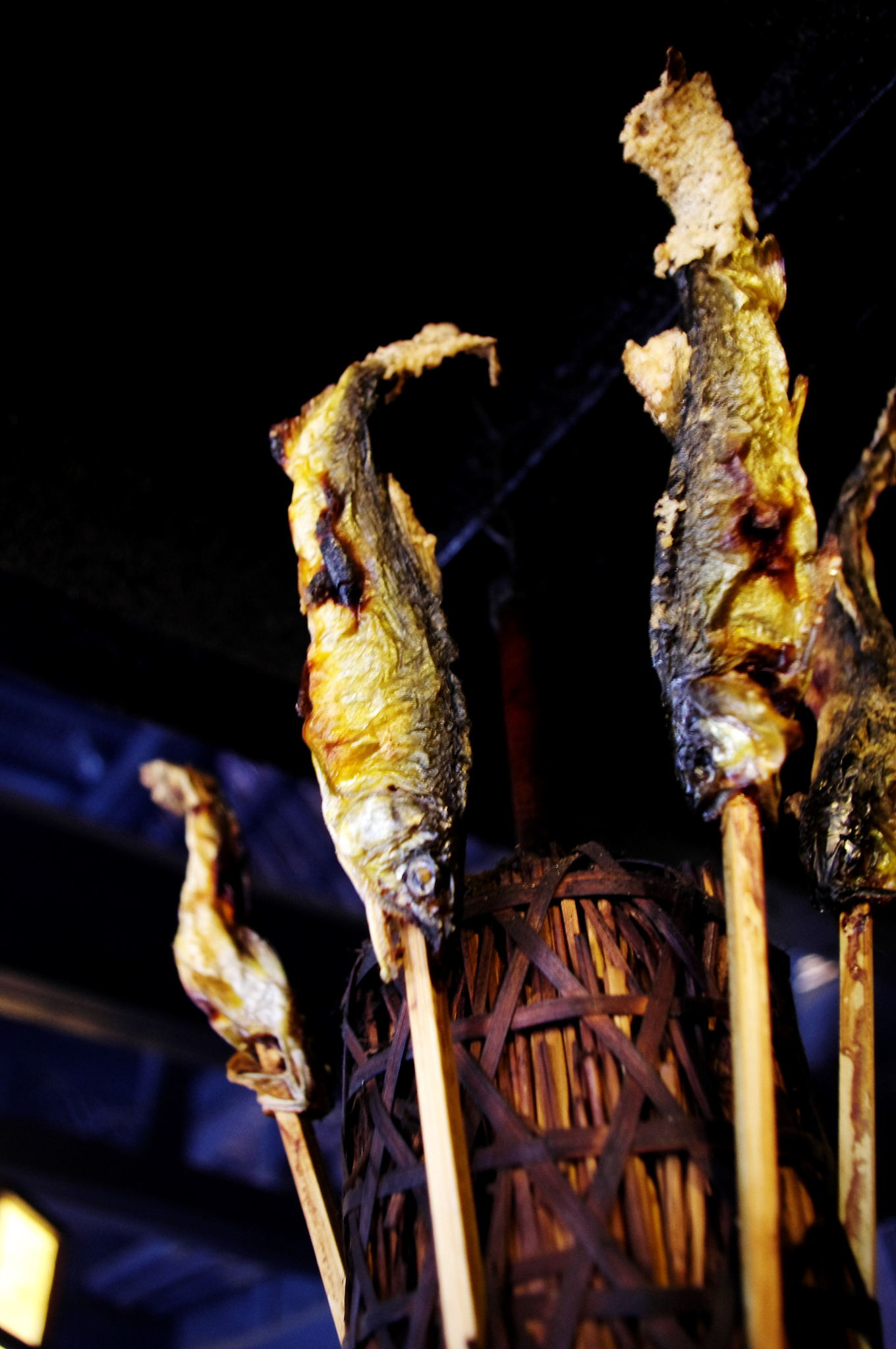 sweetfishes grilled with salt