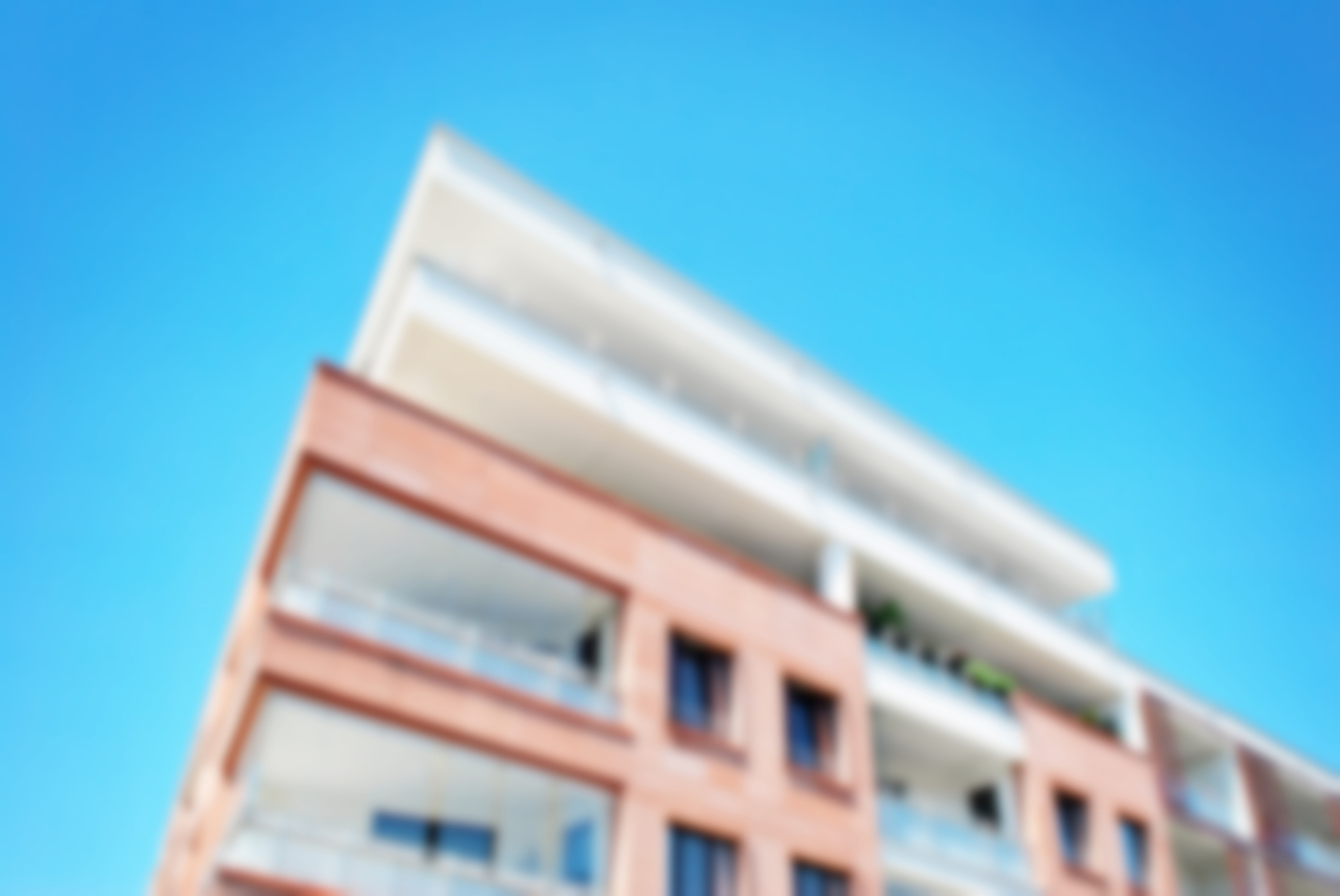 abstract blur of modern apartment building.