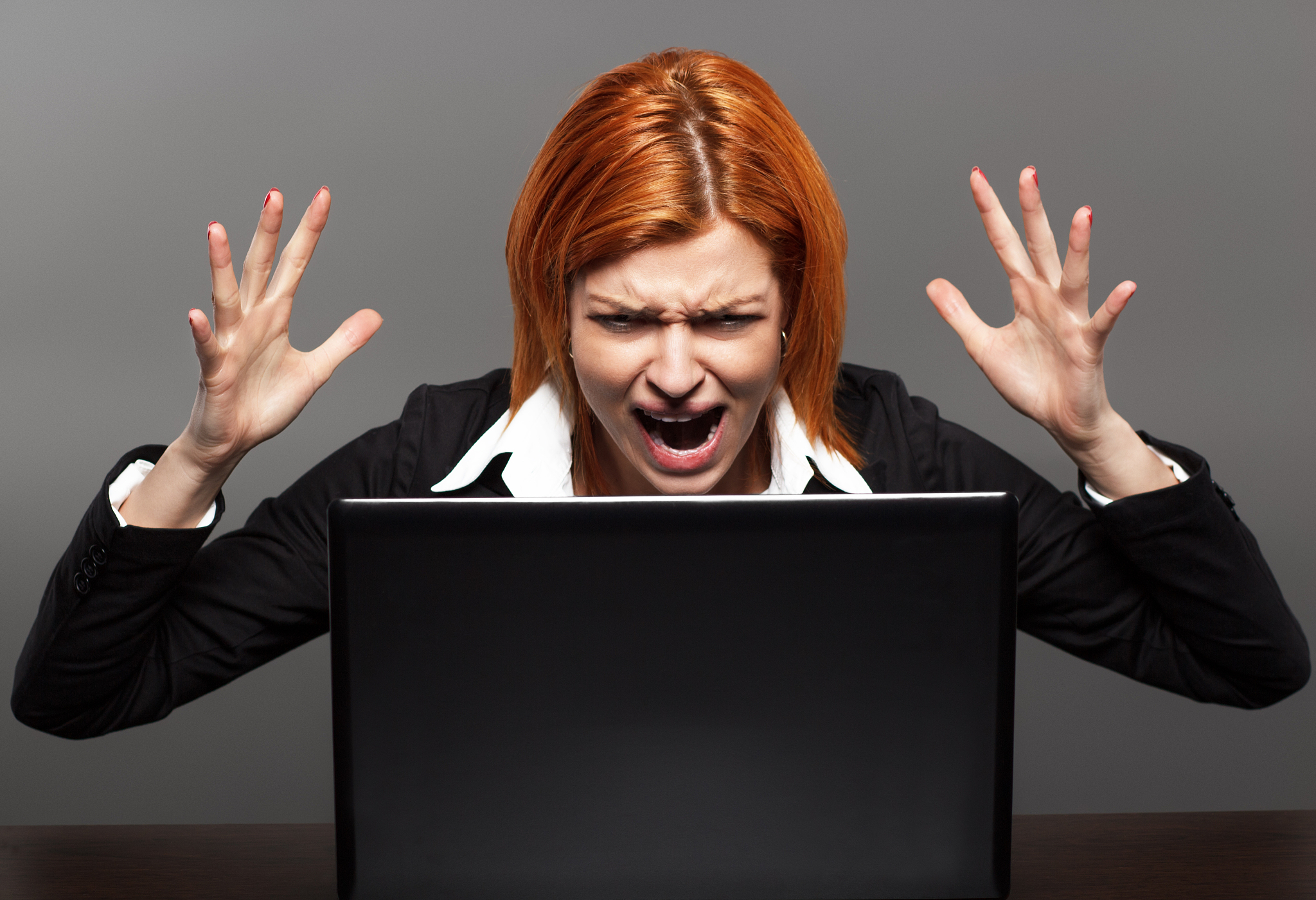 angry businesswoman