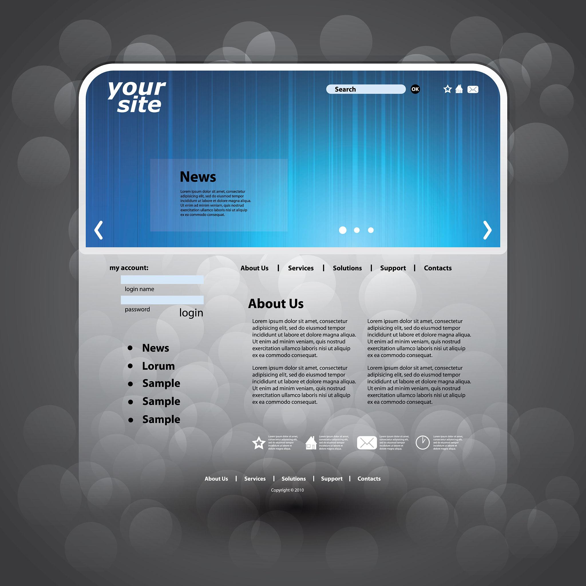 one page website template