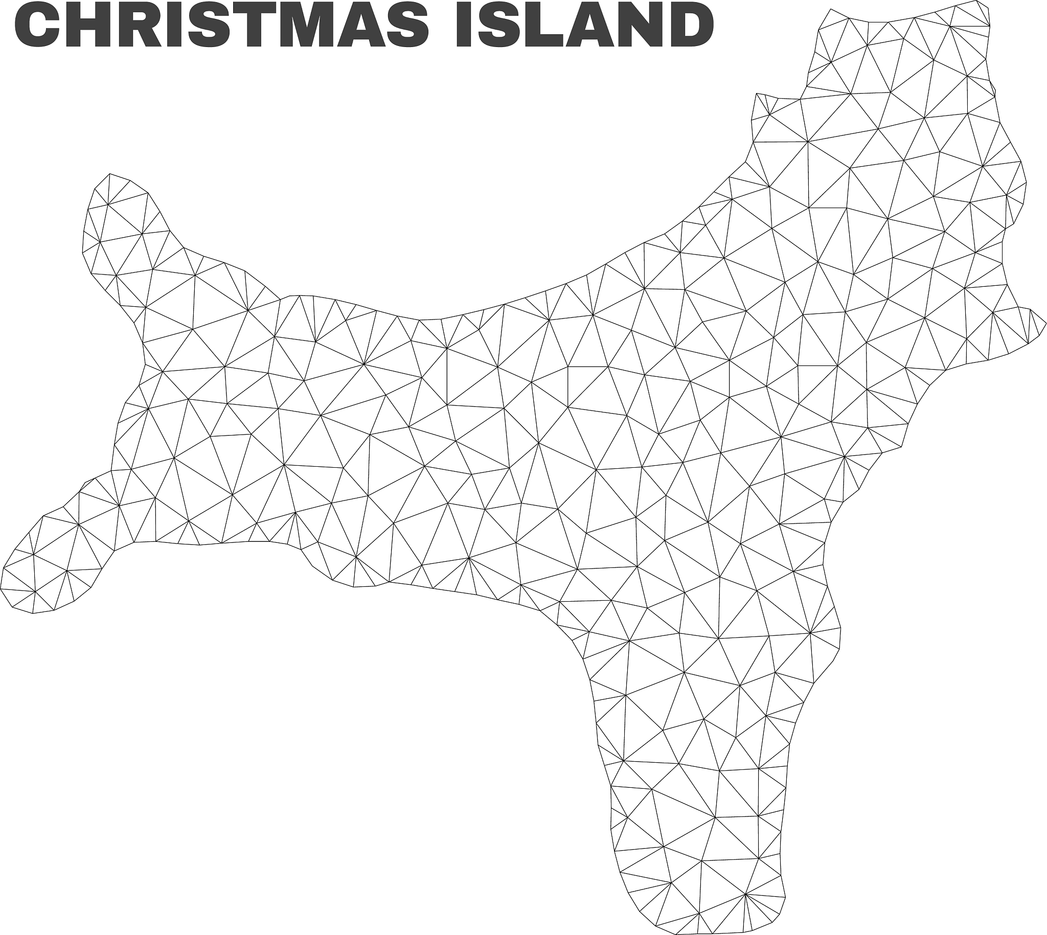 polygonal mesh christmas island map