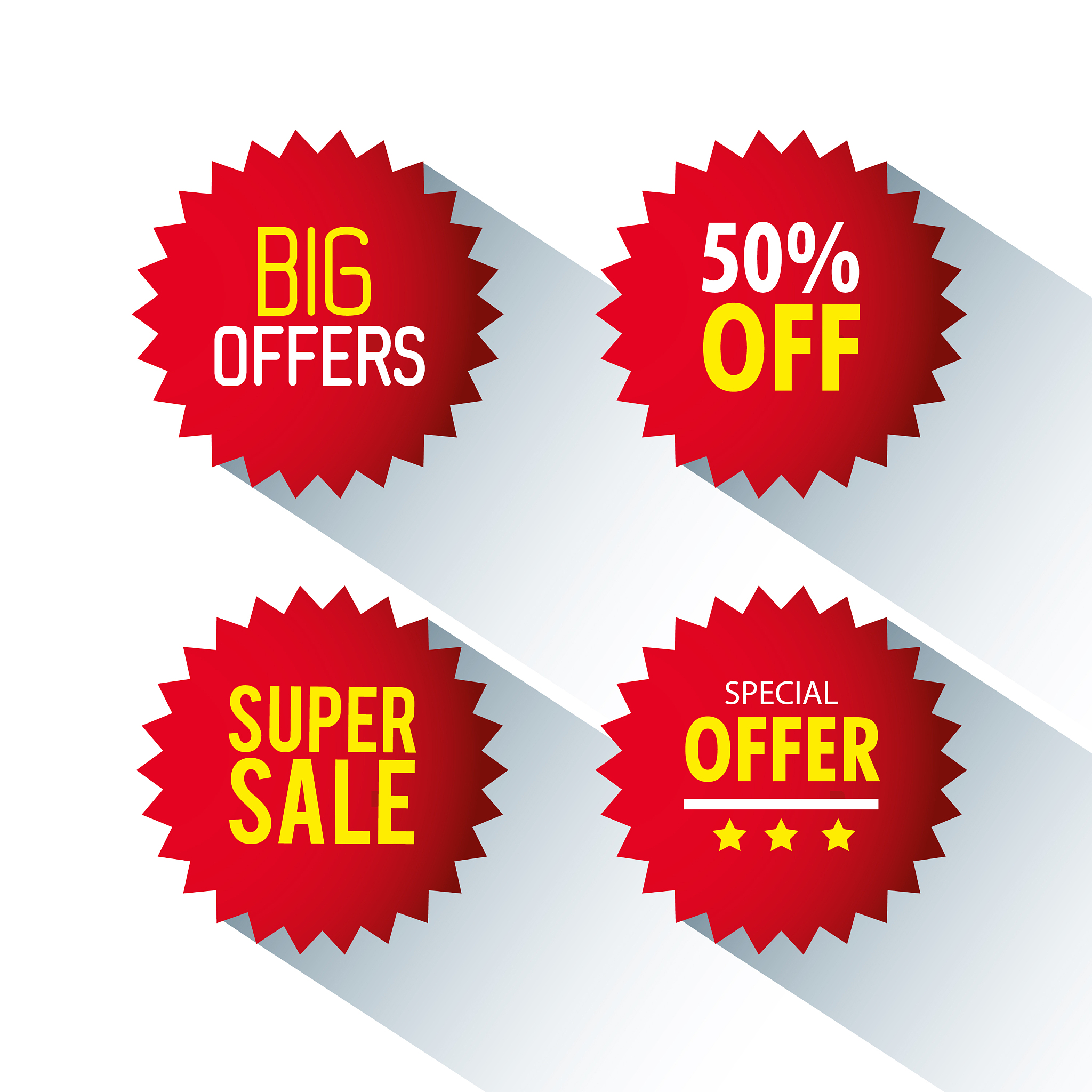 price tags collection red ribbon banners sale