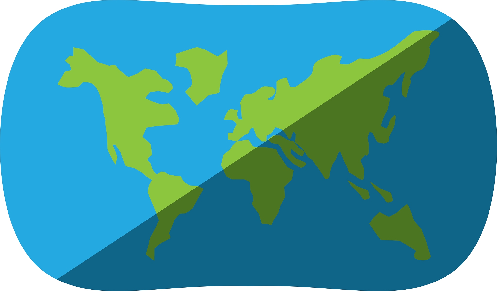 globe earth map navigation shadow